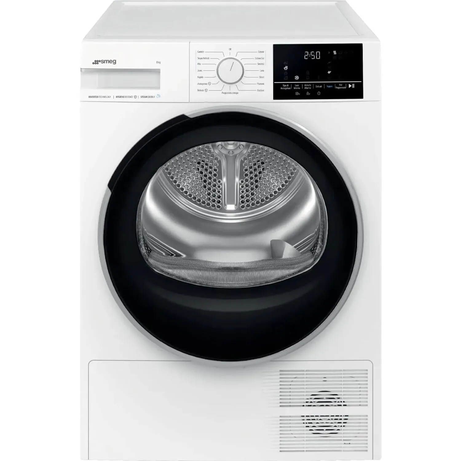 DNP08SEB - Asciugatrice 8 Kg, con pompa di calore, Inverter, Carica Frontale, Classe energetica D