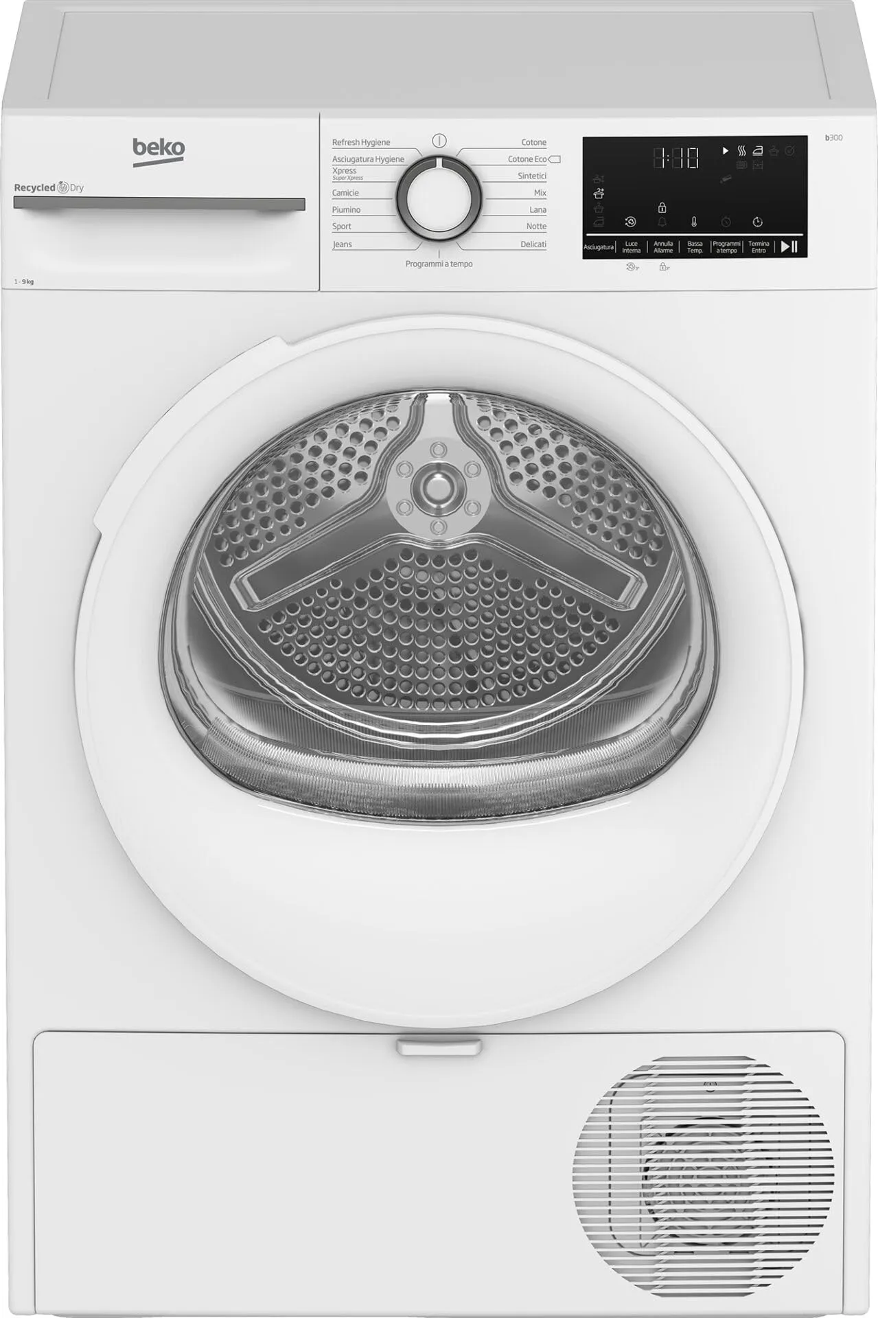 Asciugatrice Beko BMT491WI Capacità 9 Kg Motore Inverter Classe Energetica A+++