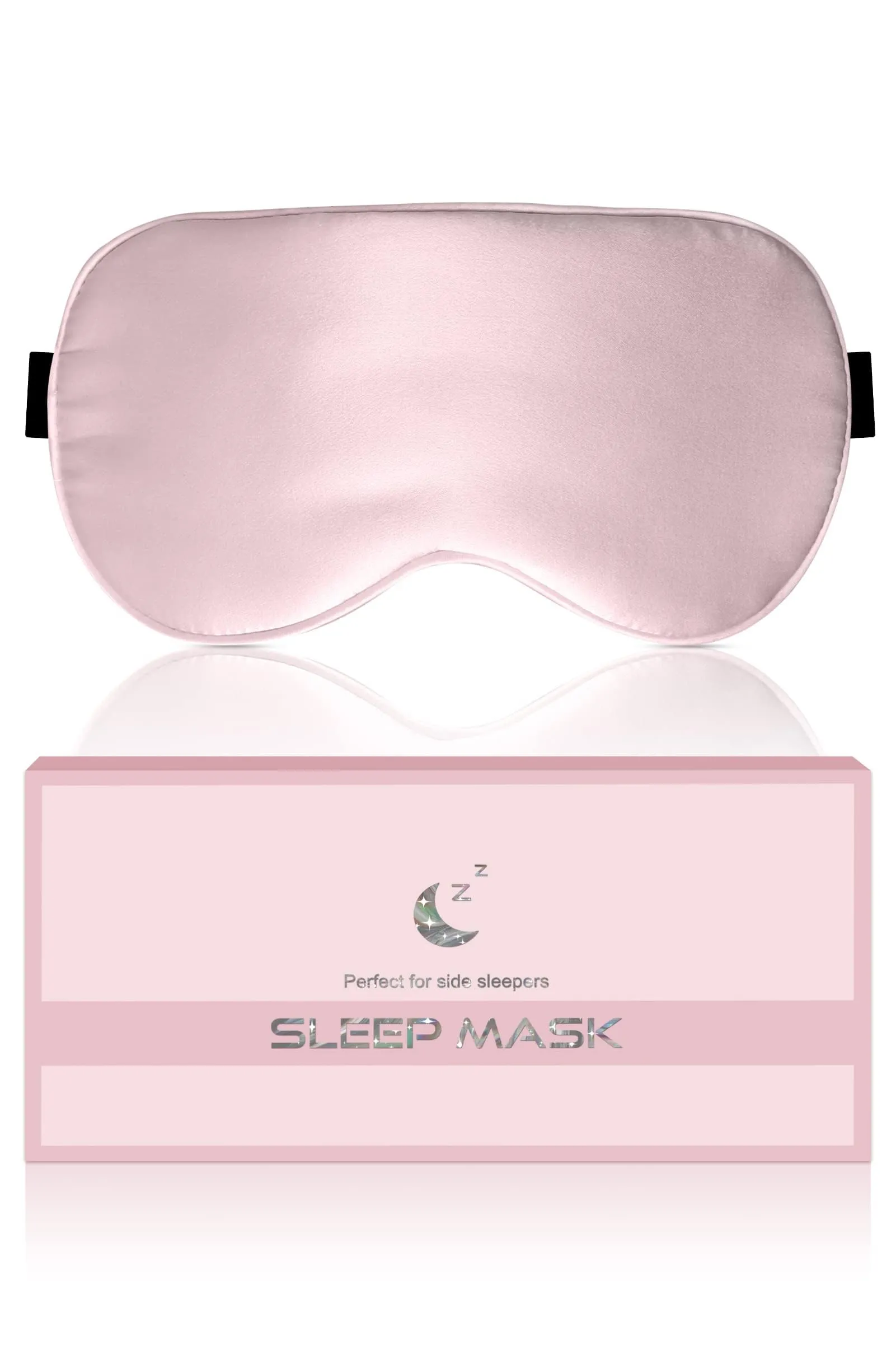 Mascherina per Dormire, Maschera per Dormire in Pura Seta di Gelso al 100%, Mascherina Occhi per Dormire Ipoallergenica Oscurante con Fascia Regolabile