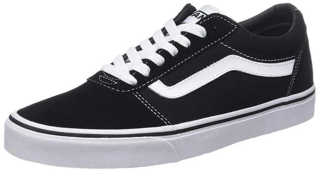 Vans Ward, Sneaker Uomo, Suede Canvas Black White, 44 EU