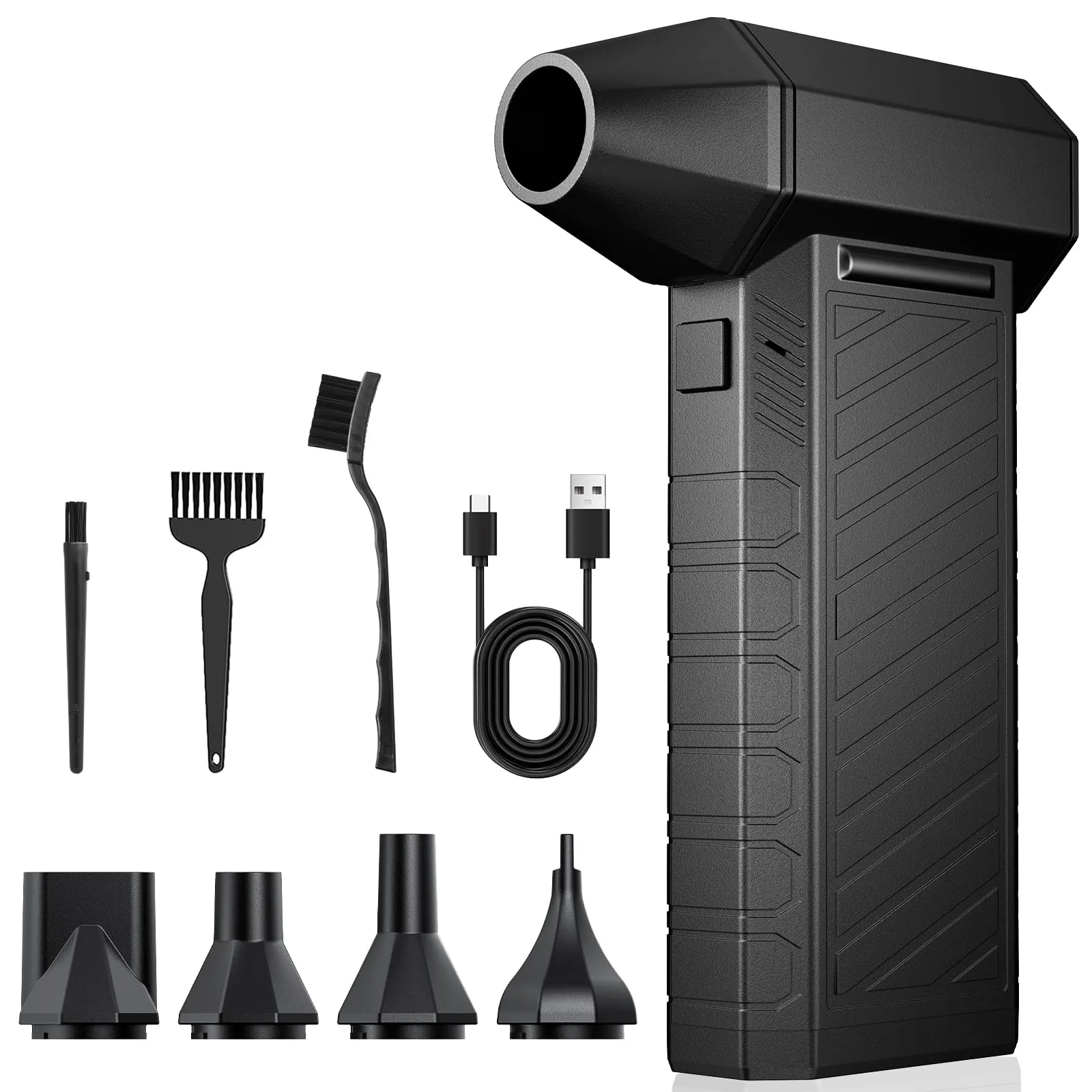 Aria Compressa Elettrico Air Duster, 150000 giri/min Jetdry Soffiatore Aria Compressa, Spray Aria compressa Soffiatore pc Con batteria da 8000mAh per laptop, tastiera, auto