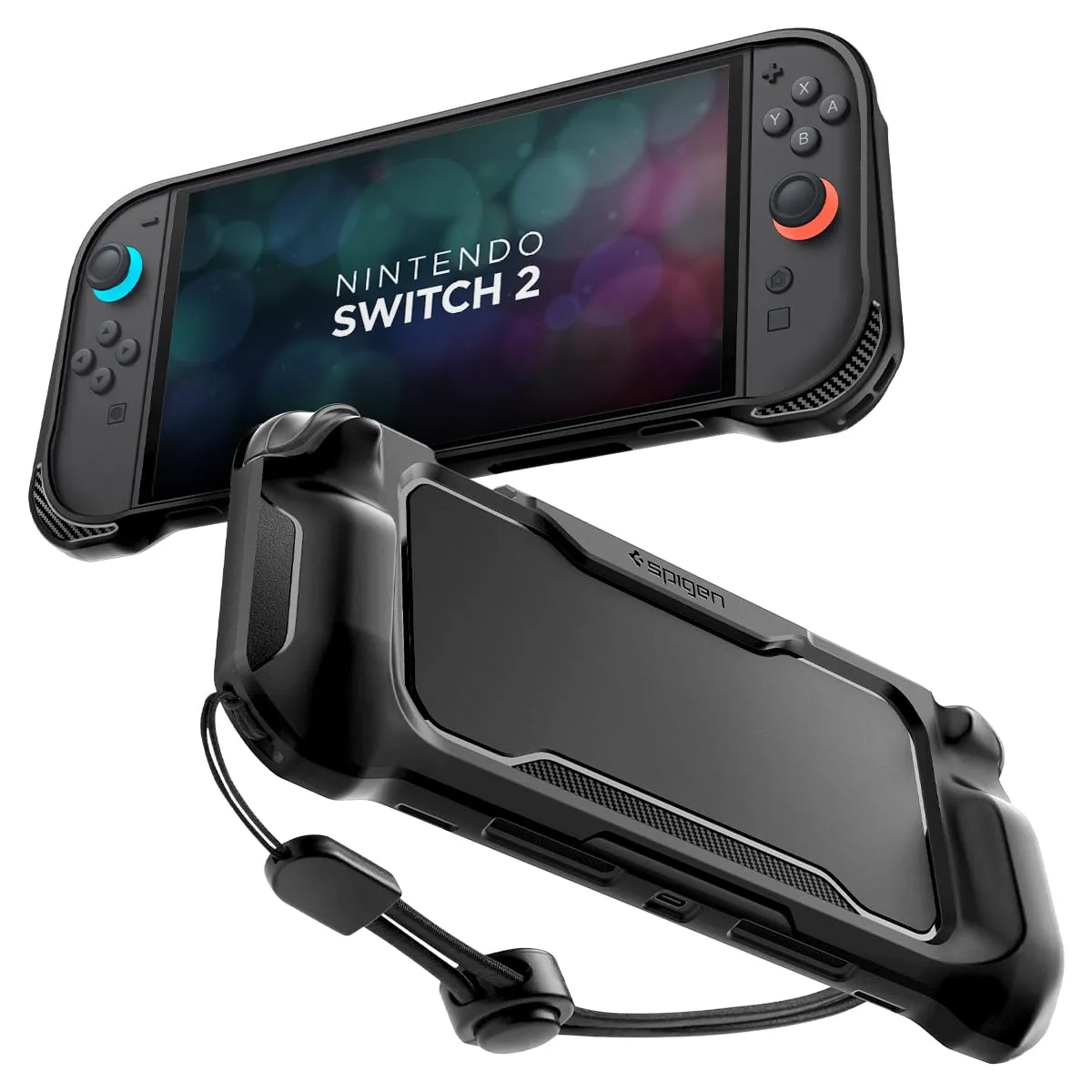Spigen Custodia Rugged Armor Compatibile con Nintendo Switch 2 2025 - Nero Opaco