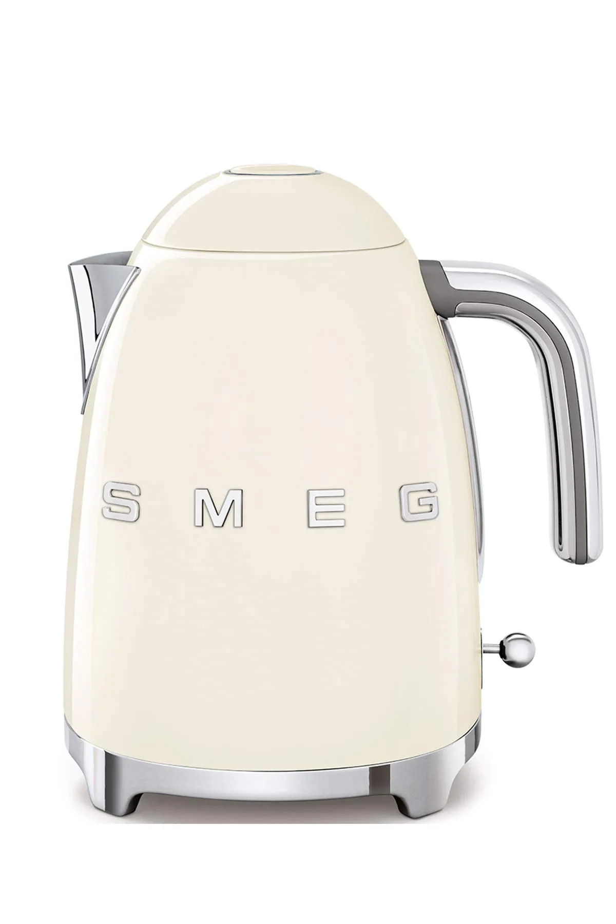Smeg, Bollitore Elettrico KLF03CREU 1,7 L, Filtro Anticalcare Lavabile, Autospegnimento di Sicurezza, Indicatore Livello di Acqua, Base Antiscivolo e Avvolgicavo Integrato, Potenza 2400W, Panna