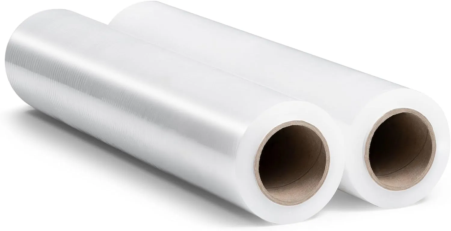 RAGO® Pellicola imballaggio 2 pezzi 150m 7,5 × 7,5 × 40 cm I Film estensibile imballaggio I Pellicola imballaggio trasloco trasparente Plastica per imballaggio 150m