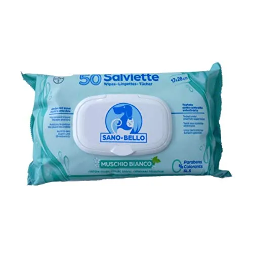 Bayer Salviette per cani e gatti Multipack 300 pezzi (6x50 pezzi) Muschio bianco