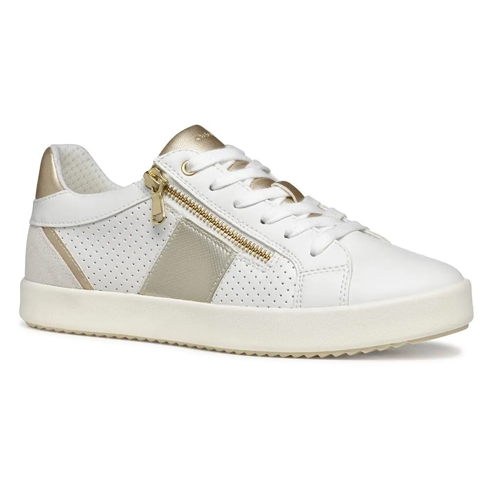 Geox D BLOMIEE E, Scarpe da Ginnastica Donna, White/off White, 38 EU