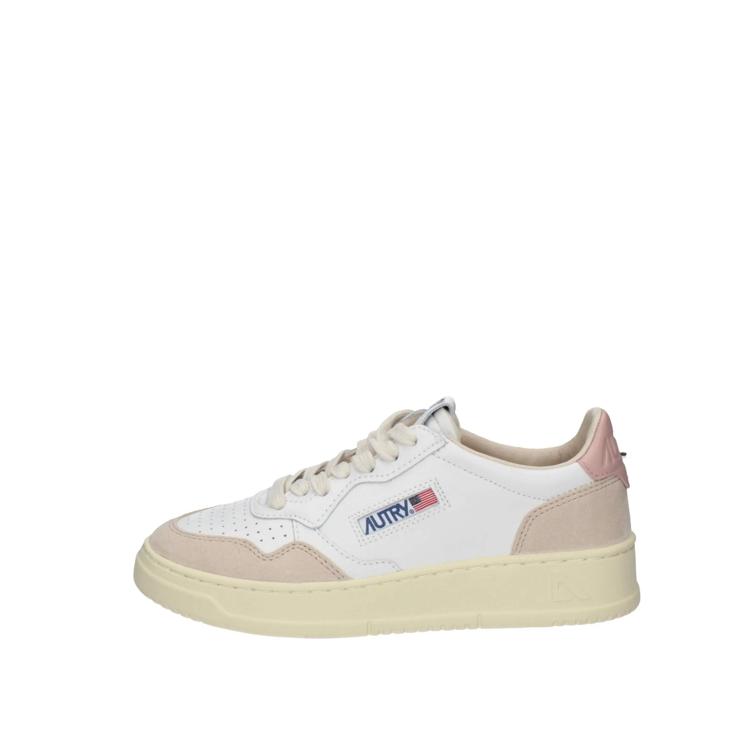 AUTRY Scarpe Sneakers Donna in Pelle e camoscio AULW LS37 Bianco-Rosa (40)