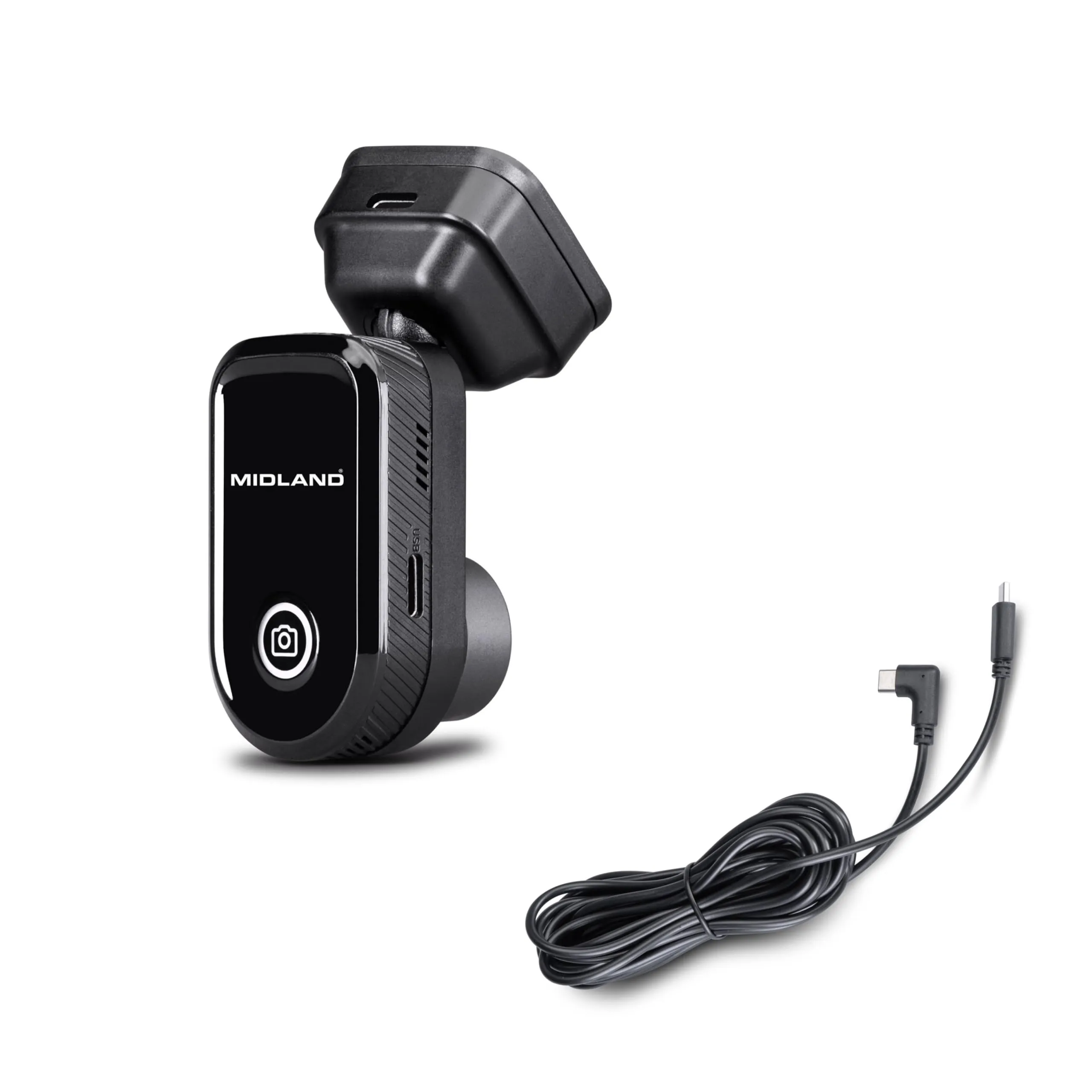 Midland - Dash Cam Auto Street Guardian Mini, Dashcam con Localizzatore GPS Integrato, Videocamera con Sensore G per Rilevamento Urti - Accessori Auto, Telecamera Wi-Fi per Accesso Video da Smartphone