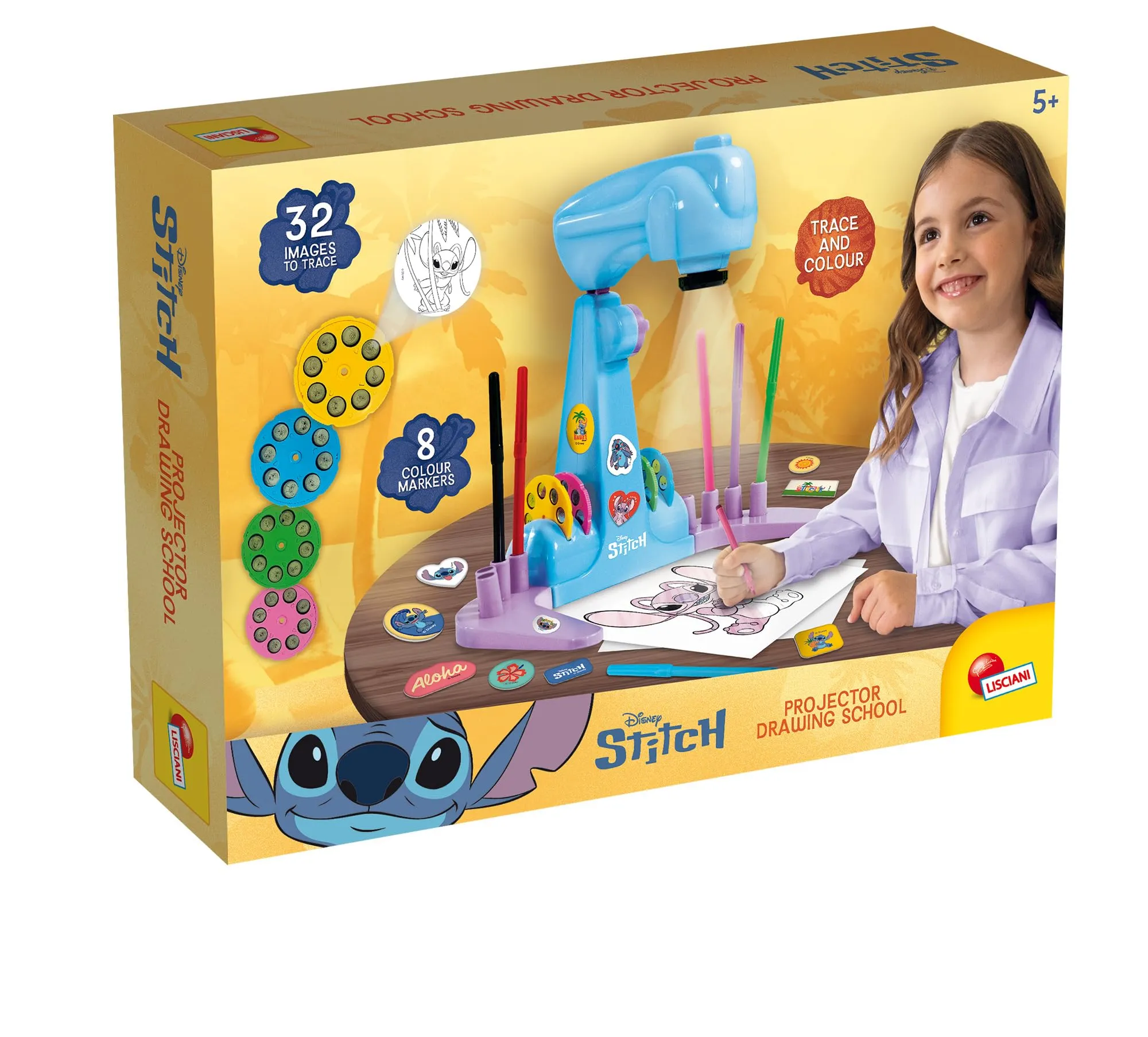 Lisciani Giochi- Stitch Projector Drawing School, 113071