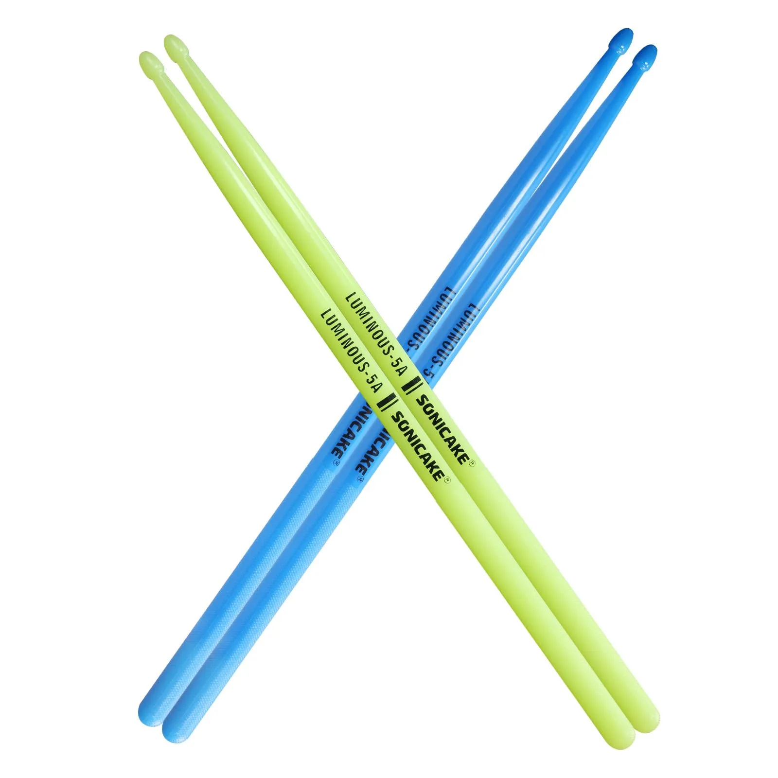 SONICAKE bacchetta per batteria 5A blu e verde 2 coppie