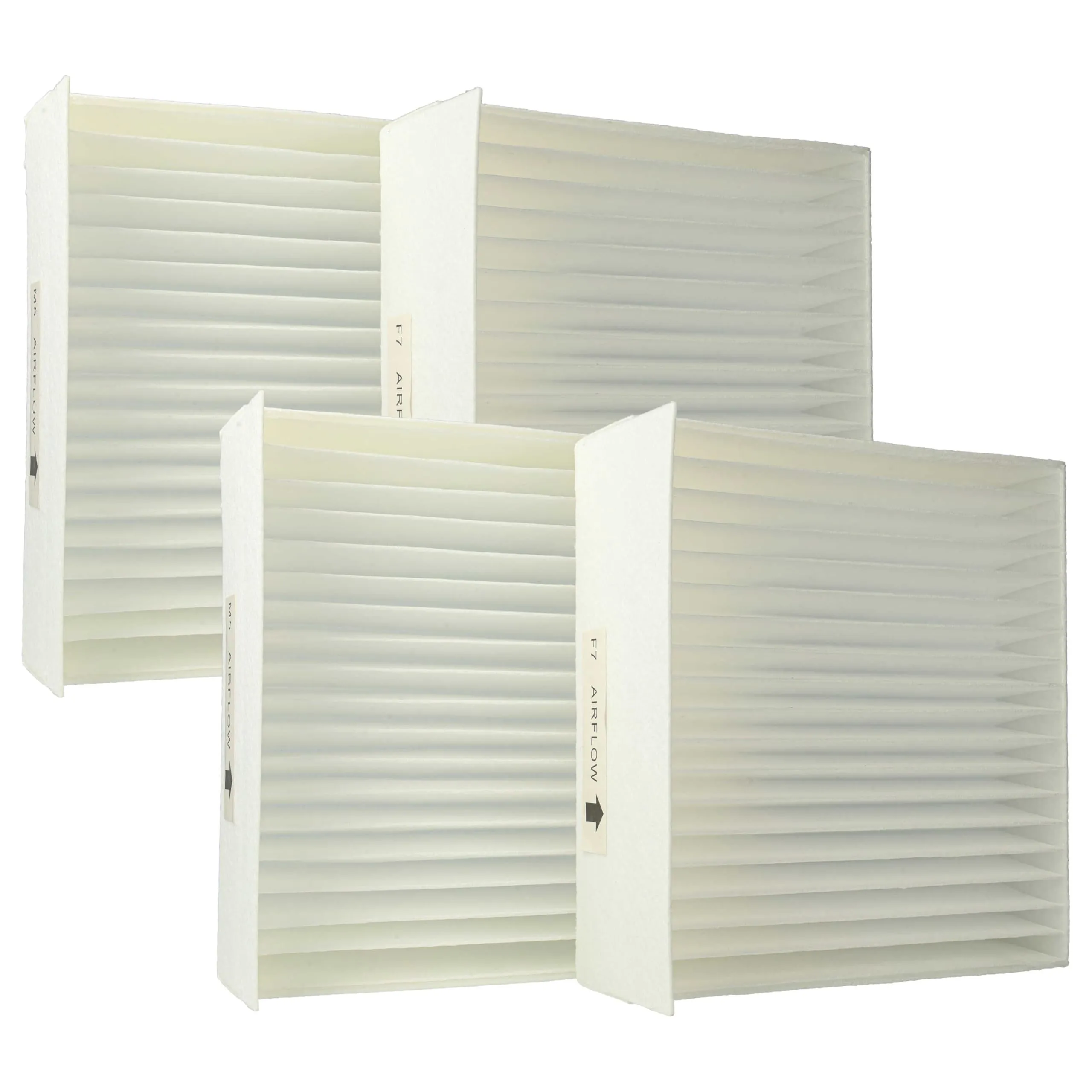 vhbw set di 4x filtri compatibile con Zehnder Climos 200 sistema di ventilazione - Filtri M5 / F7, 17 x 17 x 4,5 cm, bianco