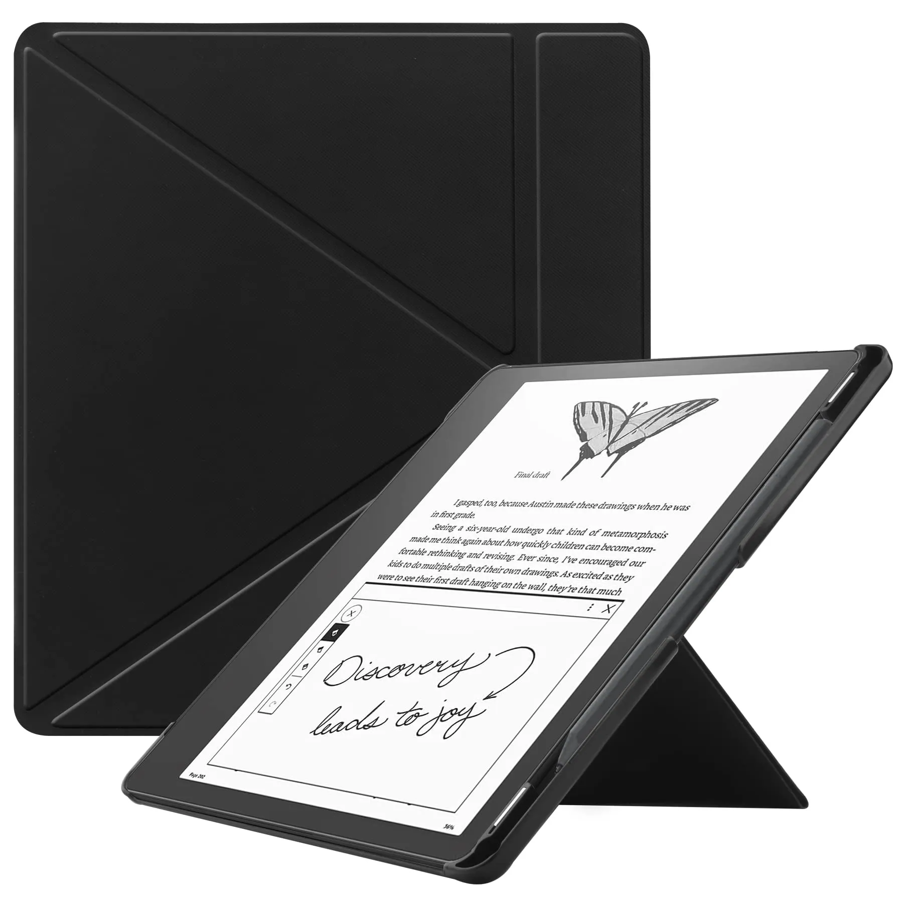VOVIPO Slimshell Custodia per Kindle Scribe 10.2" 2024/2022 Rilasciato, Premium leggero PU Custodia in pelle con Auto Sleep/Wake per Kindle Scribe 10.2 pollici 2024/2022-Black