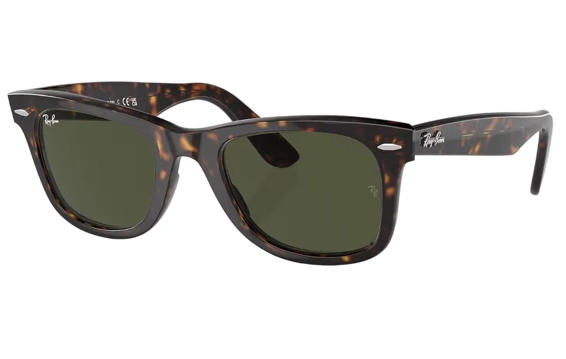 Ray-Ban Wayfarer RB2140 902 50 Havana Marrone Verde, Marrone, 50 mm