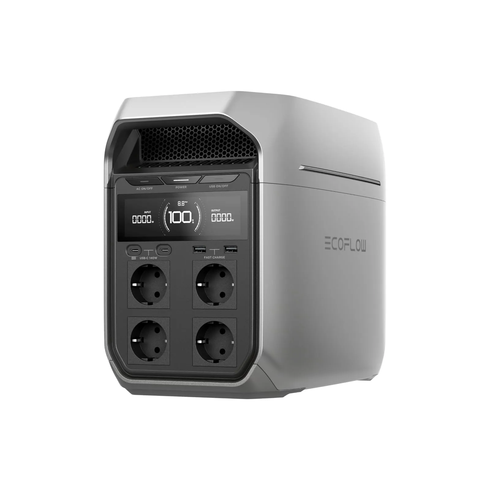 EcoFlow Centrale elettrica portatile DELTA 3 Plus, 1024Wh batteria LFP, ricarica completa in 56 min, uscita fino a 1800W, per backup domestico, interruzioni di corrente e campeggio