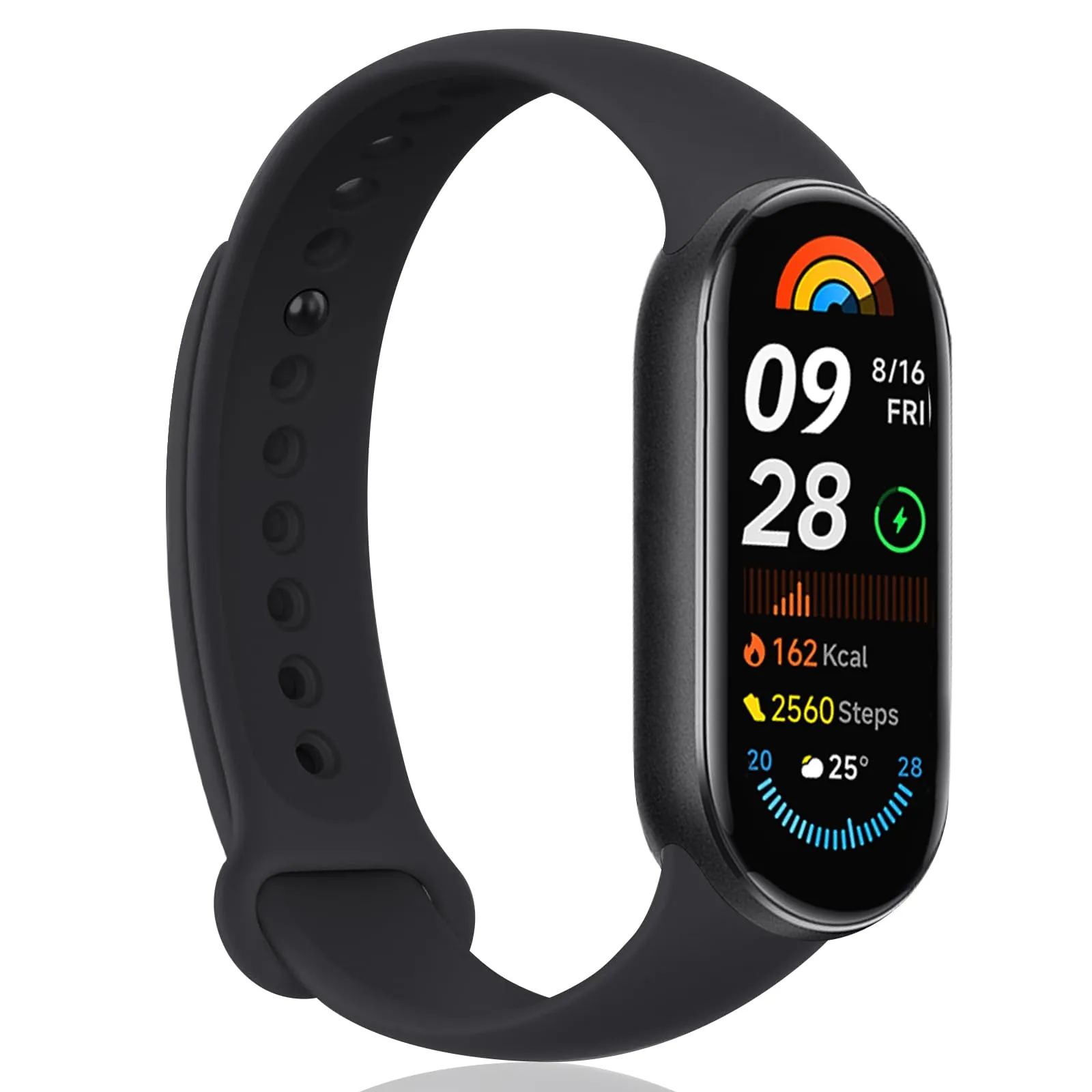 YINMIU Mi Band 9, Luiminosità 1200 nit, Schermo AMOLED 1.62'', Mi Smart Band 9 con Cornice Metallica, Monitoraggio Salute, 150+ Modalità Sportive, 200+ Quadranti, Autonomia 21 giorni