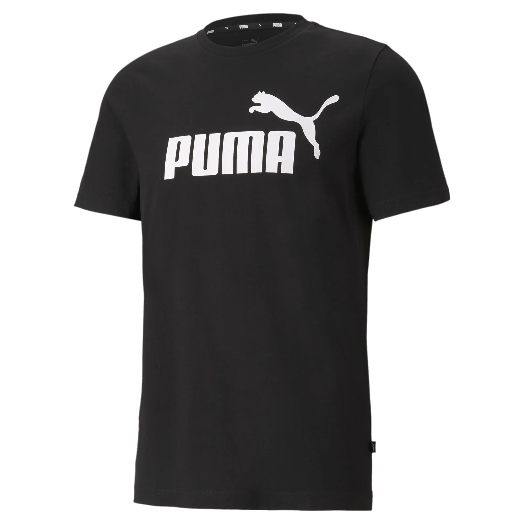 Puma Ess Logo Tee T-shirt, Black, S Unisex - Adulto