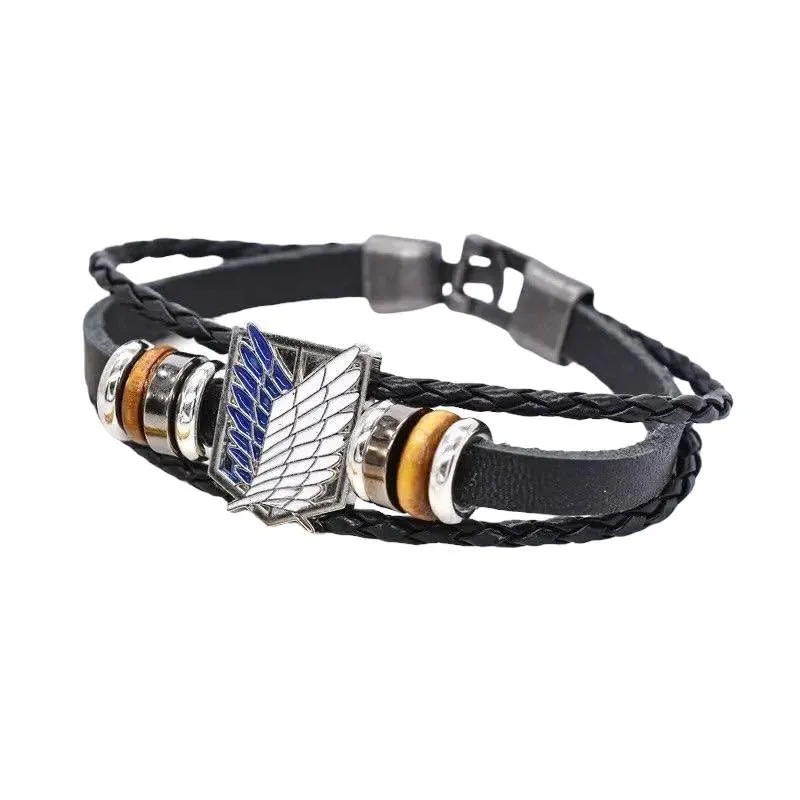 Darkcustom Anime Attacco dei giganti bracciale braccialetto Ali della libertà V3