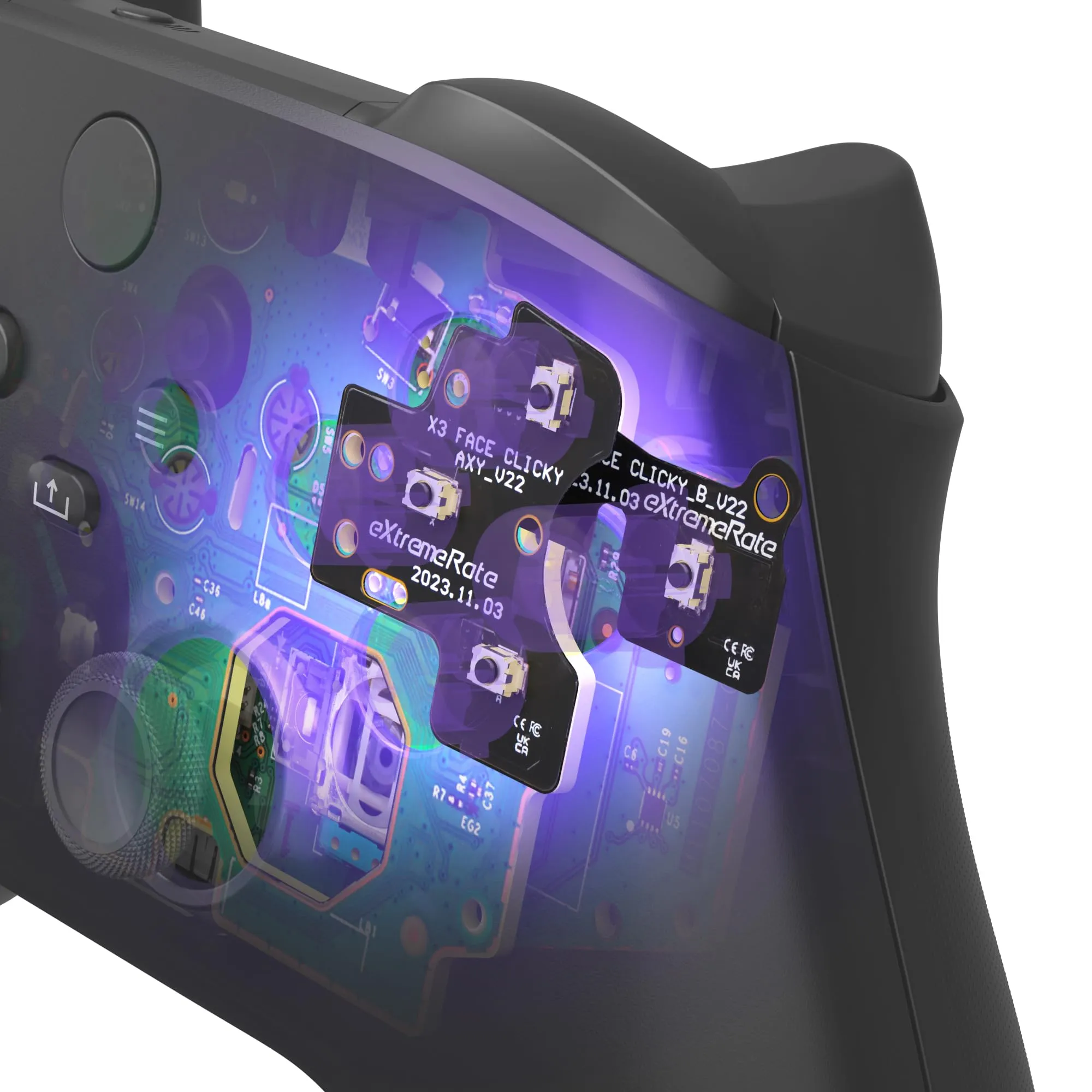 eXtremeRate ABXY Clicky Kit V2 per Xbox Series X/S Controller Model 1914,Tasti Pulsanti A B X Y Mouse Clicky Kit di Aggiornamento per Xbox One S/X Controller Model 1708-(Non Include Controller)