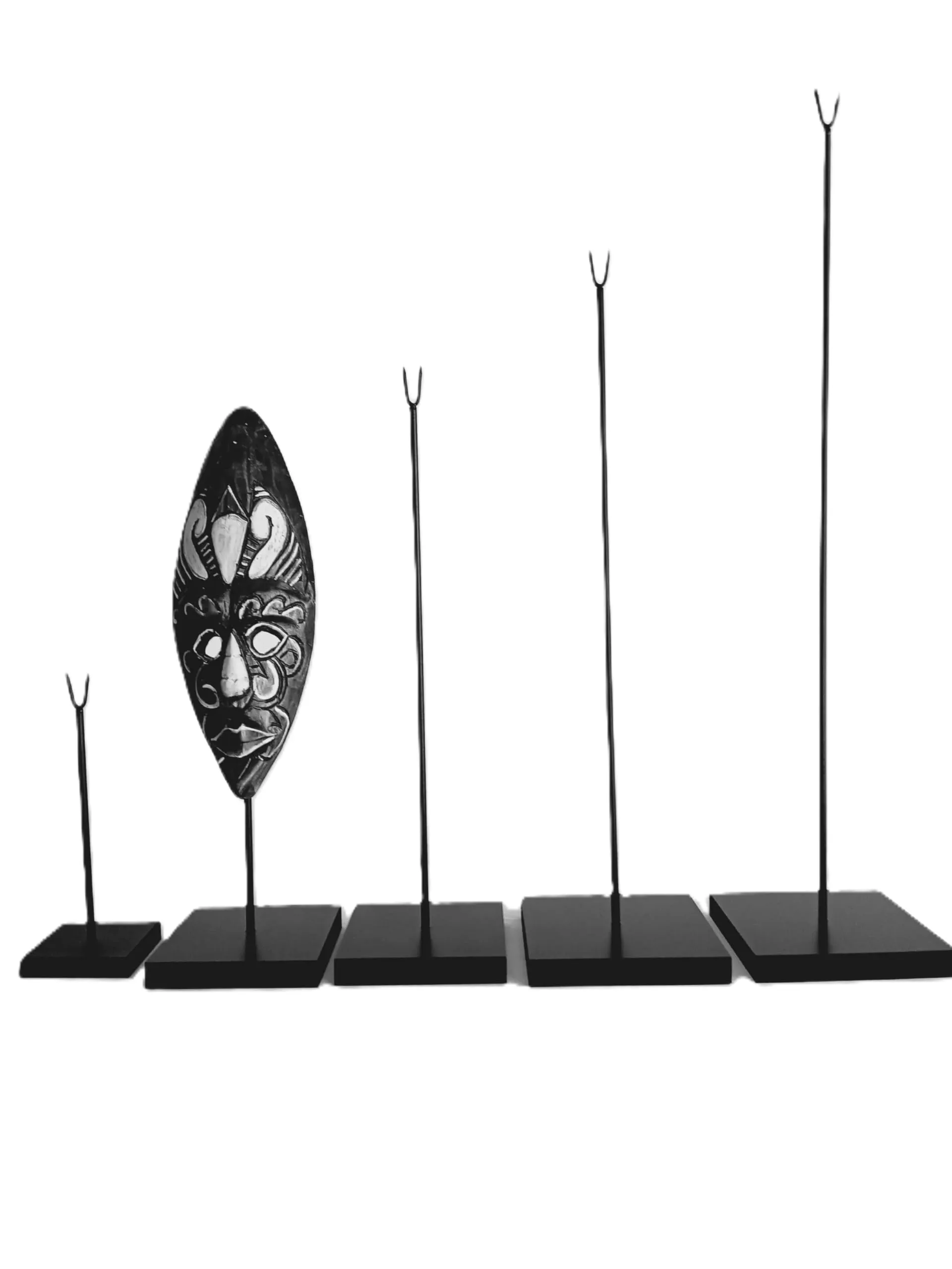 Piedistallo per maschera, supporto, espositore, 5 altezze a scelta, adatto a tutti i tipi di maschere (32 cm)