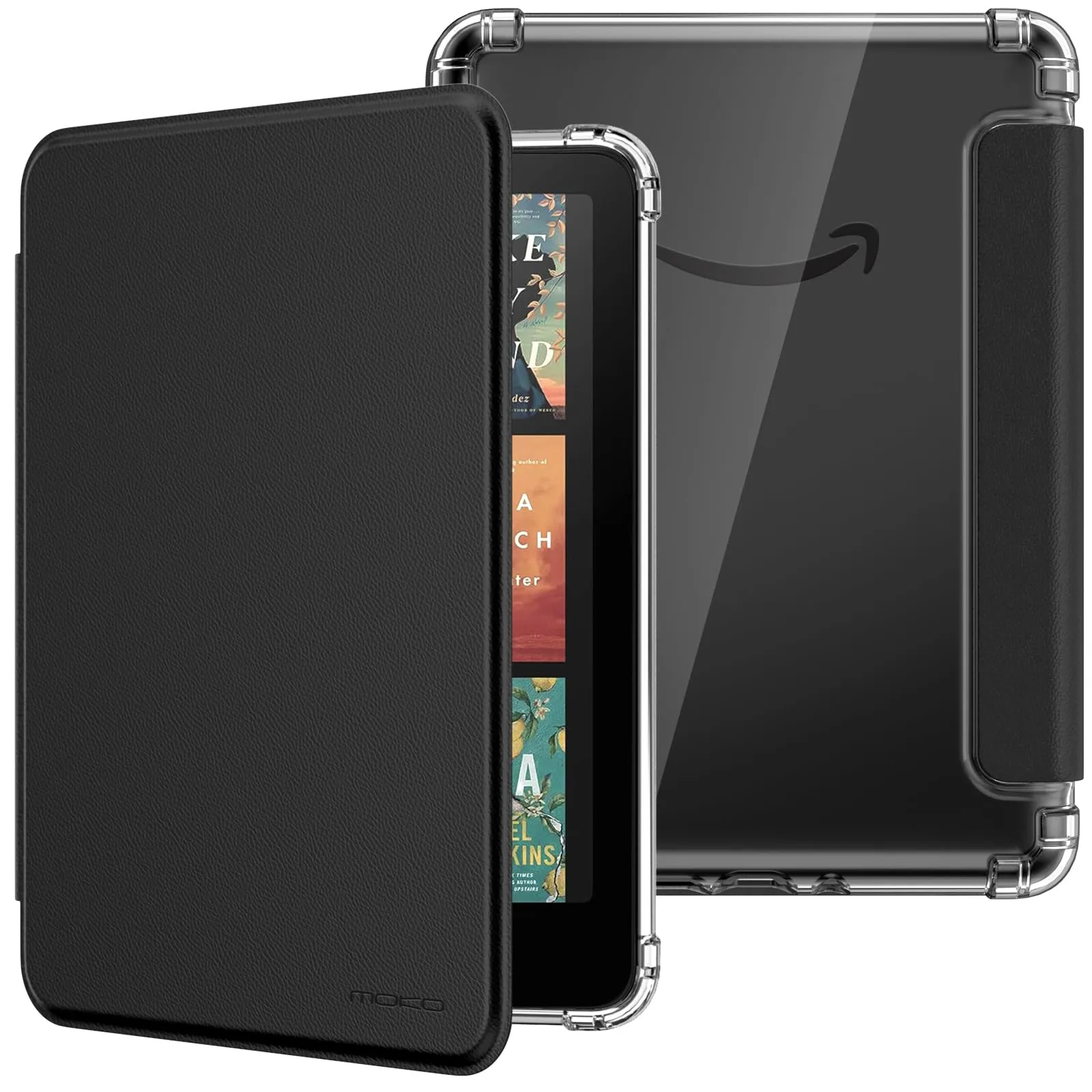 MoKo Custodia Compatibile con Kindle Paperwhite da 7 Pollici 12a Generazione 2024 e Kindle Colorsoft Signature Edition 2024, Cover Leggera con per eBook Reader in TPU Morbido Auto Sveglia/Sonno, Nero