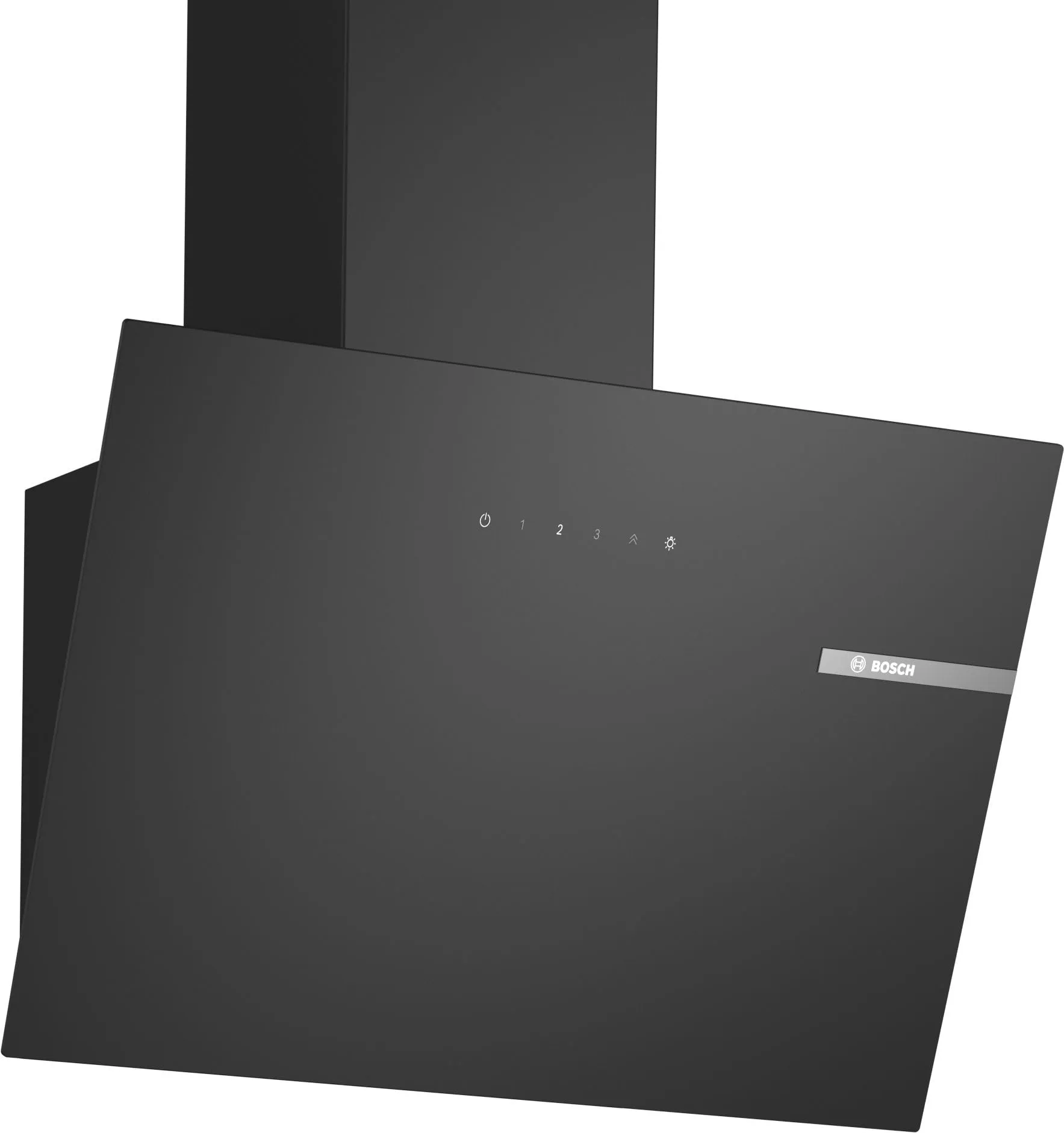 Bosch DWK65DK60 Serie 2 - Cena da parete, 60 cm di larghezza, aria di ricircolo o di scarico, motore silenzioso, Touch Select Basic, saturazione del filtro, interno facile da pulire, filtro antigrasso
