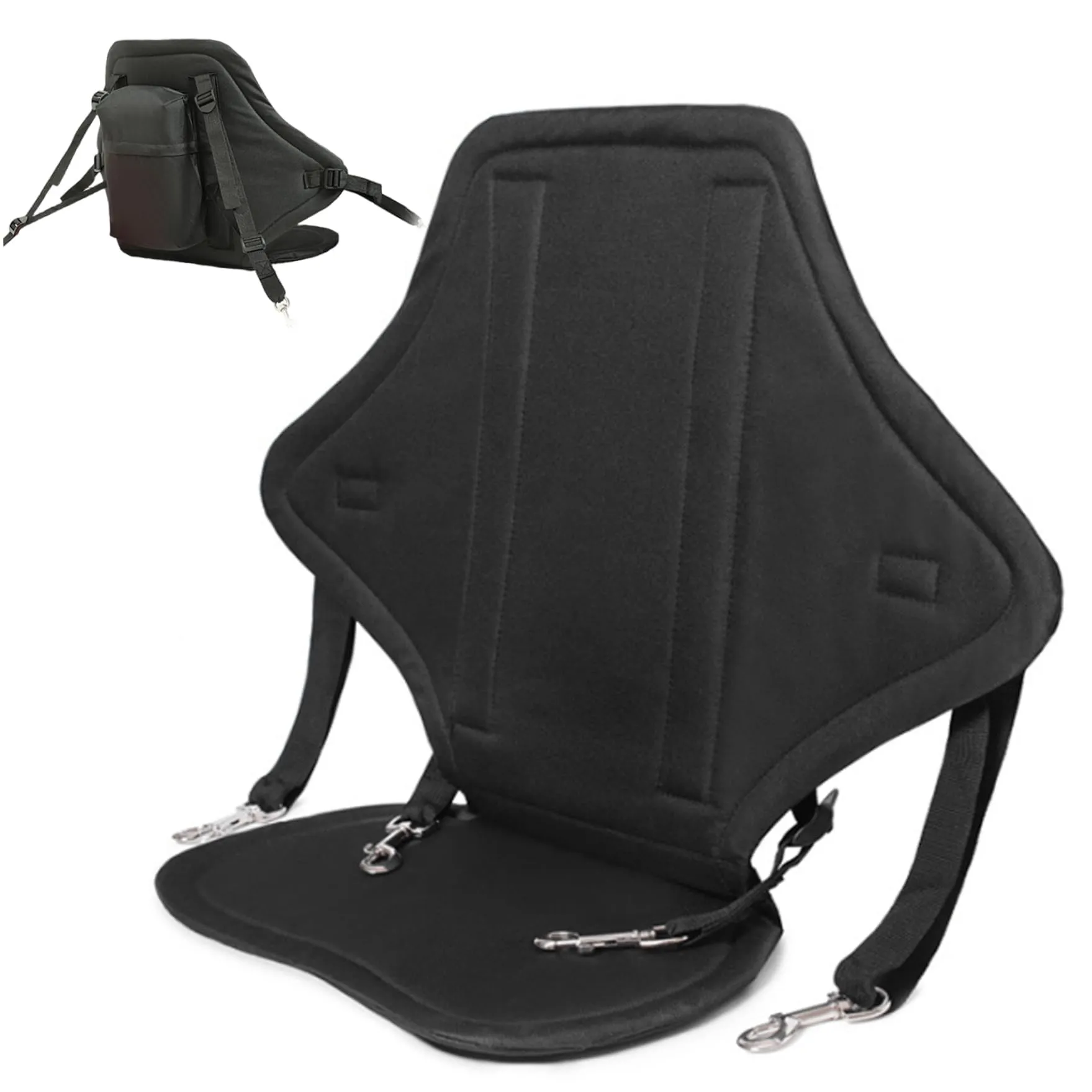 Weduspaty Sedile in Canoa, Sedile in Kayak con Supporto per Nylon a Supporto di Nylon/Canoa con Ganci a Scatto e deposito per Esterno