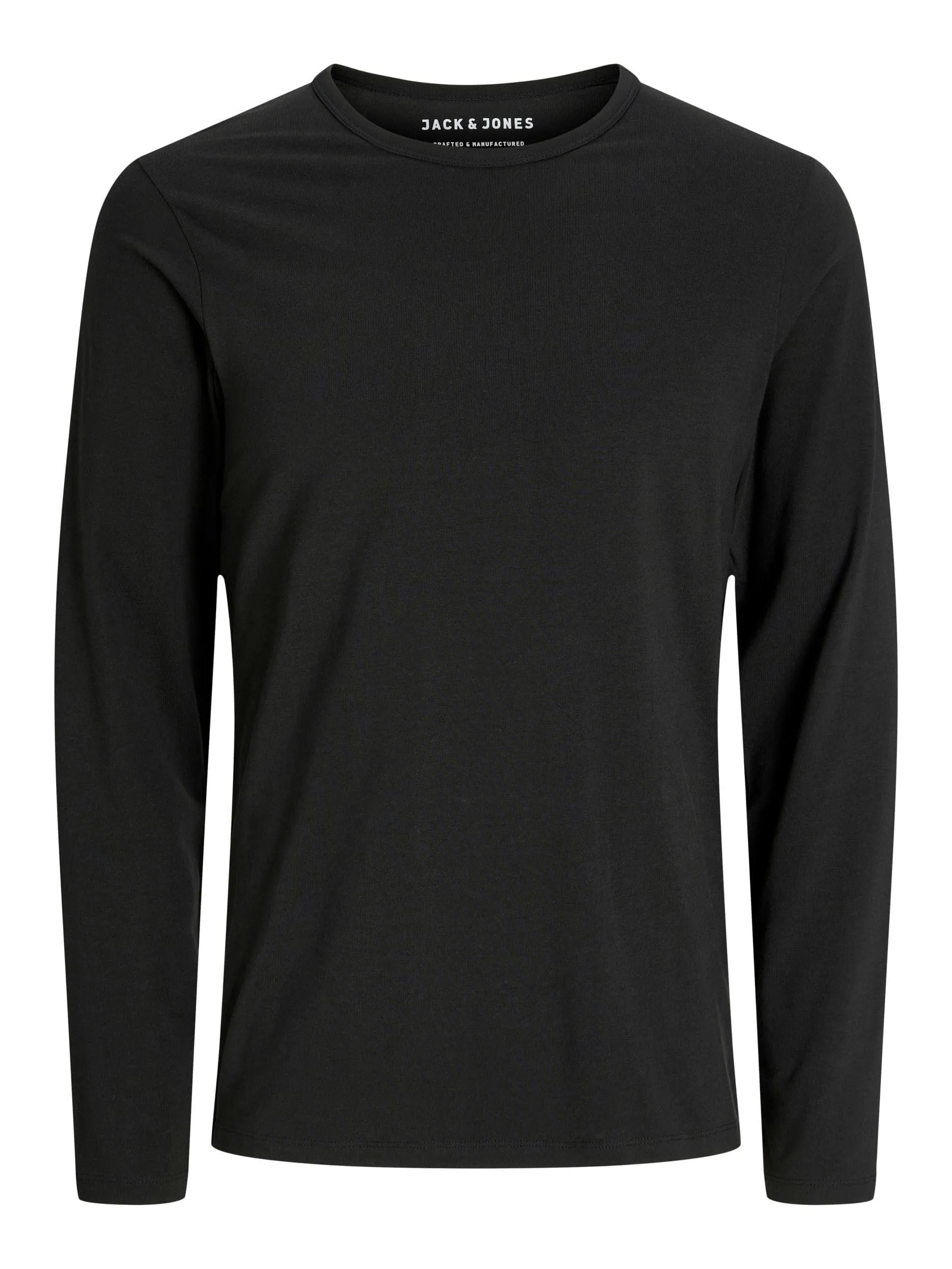 Jack & Jones Basic O-Neck Tee L/S Noos Maglione, Black, XXL Uomo
