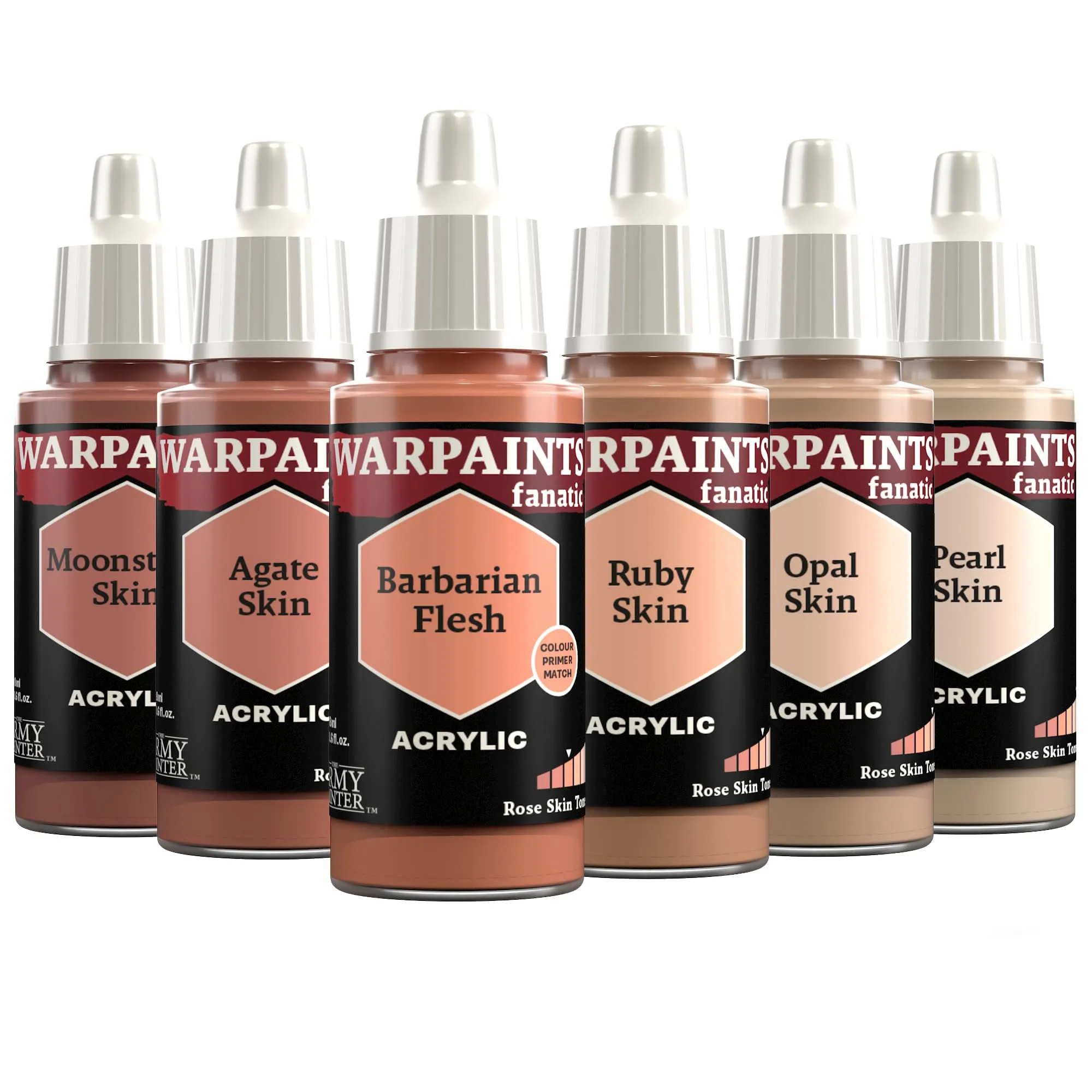 The Army Painter, Warpaints Fanatic Flexible Triad: Rose Skin Tones, 6x18 ml Colori Acrilici - Colori modellismo per Miniature Dnd e Warhammer 40k