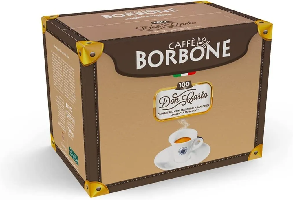 Caffè Borbone Don Carlo, Miscela Rossa - 50 Capsule - Compatibili con le Macchine ad uso domestico Lavazza A Modo Mio