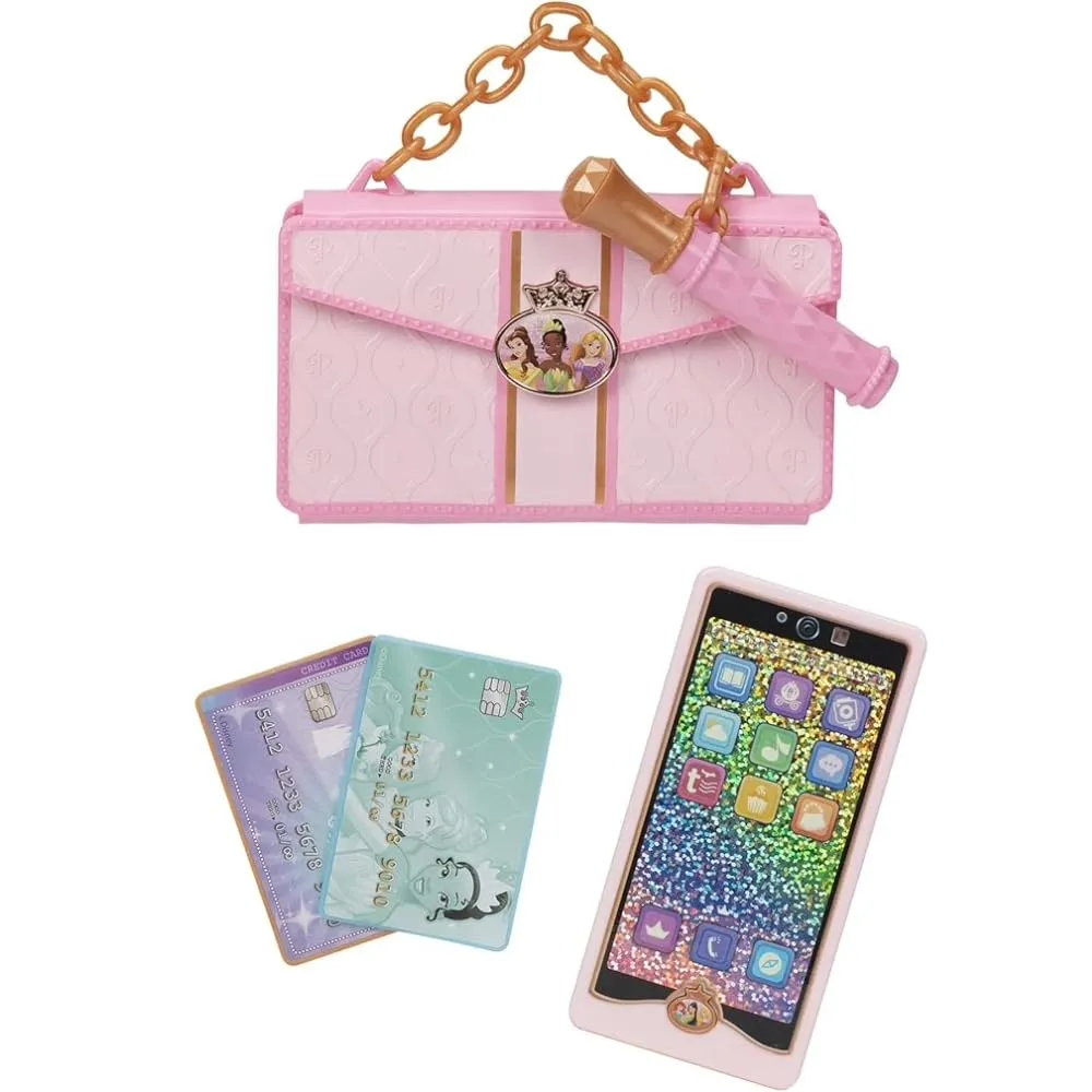 Disney Princess Style Collection Smartphone con Borsetta, lucidalabbra e Carte di Credito, Pensato per Ragazze Moderne con obiettivi ambiziosi e Grande Stile