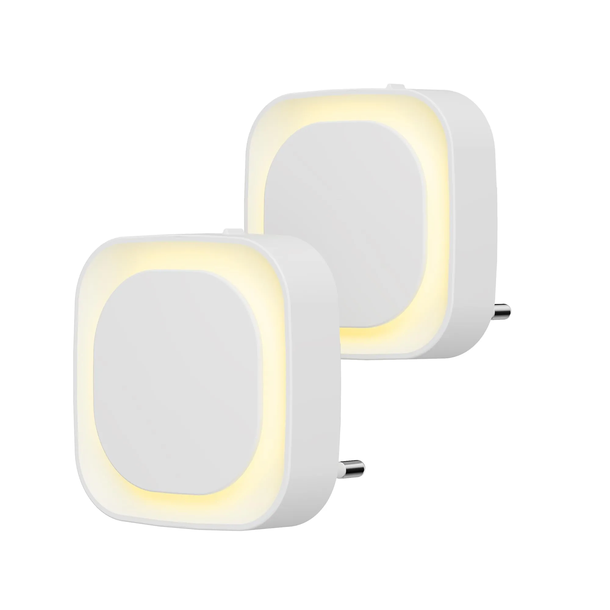 YUNLEX Presa di Luce Notturna con Sensore Crepuscolare, 3 livelli di luminosità regolabile per Camera dei Bambini, Bagno, Corridoio, Cucina, Scale, Bianco caldo