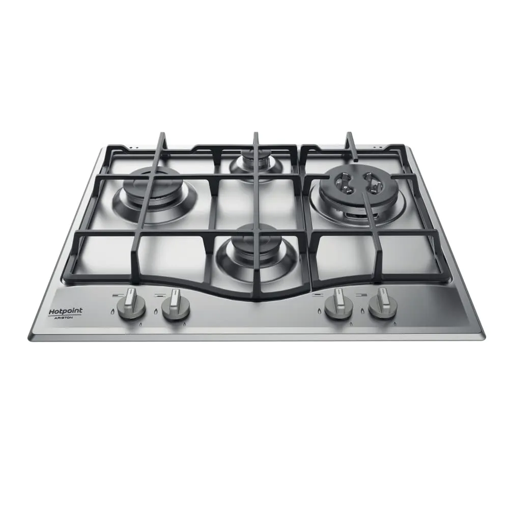Hotpoint PCN 642 T/IX/HAR - Piano cottura gas, in acciaio Inox, da incasso, 1.000 W, 5,5 cm