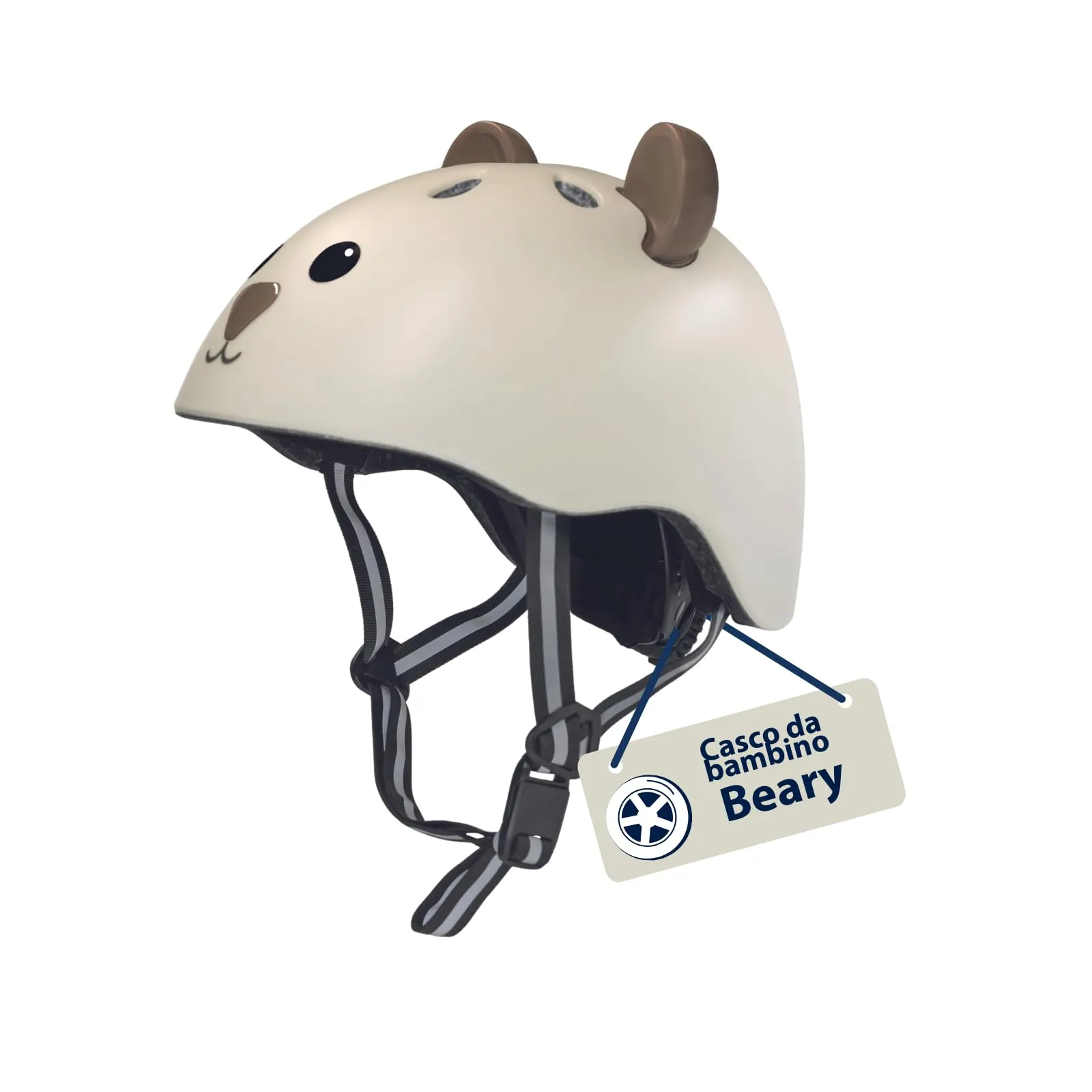 HUDORA Casco per bambini Beary - Casco comodo XXS/XS - Casco sicuro per bicicletta con fantasia orsetti - Casco di pregio per bimbi e bimbe - Ideale per bici senza pedali/monopattini/bici