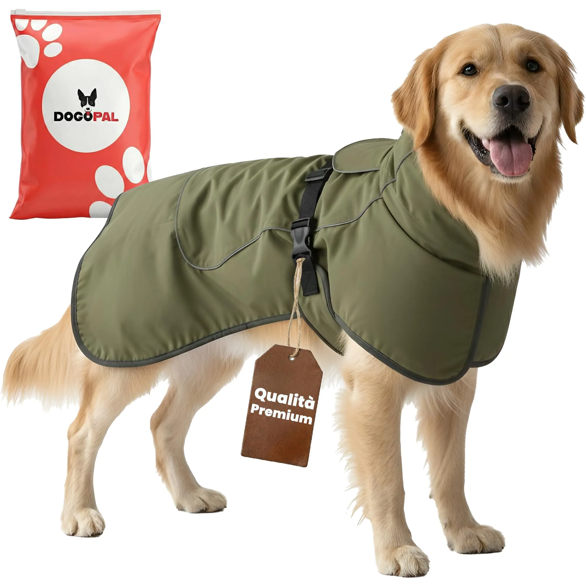 DOGOPAL Cappotto Cane Impermeabile - Giacca Antivento Riflettente con Fodera Calda, Cappottino Traspirante per Freddo Inverno, Adatto a Taglia Piccola, Media e Grande (45)