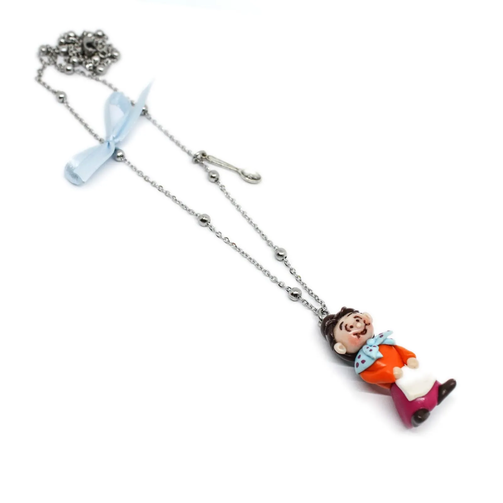 Collana lunga in acciaio con Signora Minù Pepperpot