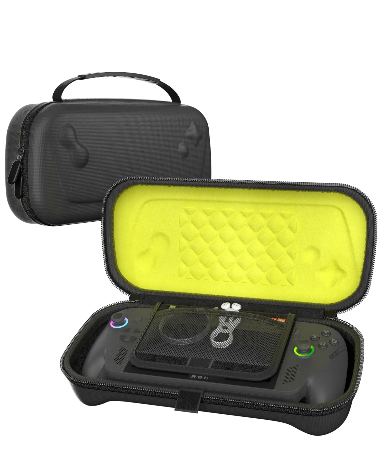 ProCase Cassa da Trasporto per ASUS ROG Xbox Ally / ROG Xbox Ally X 7" 2025, Borsa di Stoccaggio Dura Eva con 5 Slot per Schede SD, Borsa Protettiva per Console da Gioco Portatili e Accessori -Nero