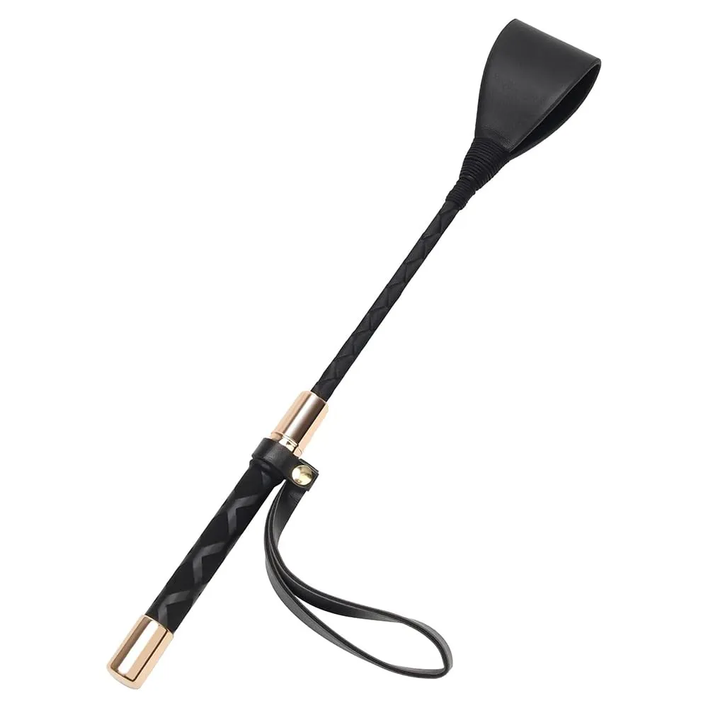 Ieron Crop Nero per Cavallo da 30 cm con Manico in Gel Antiscivolo