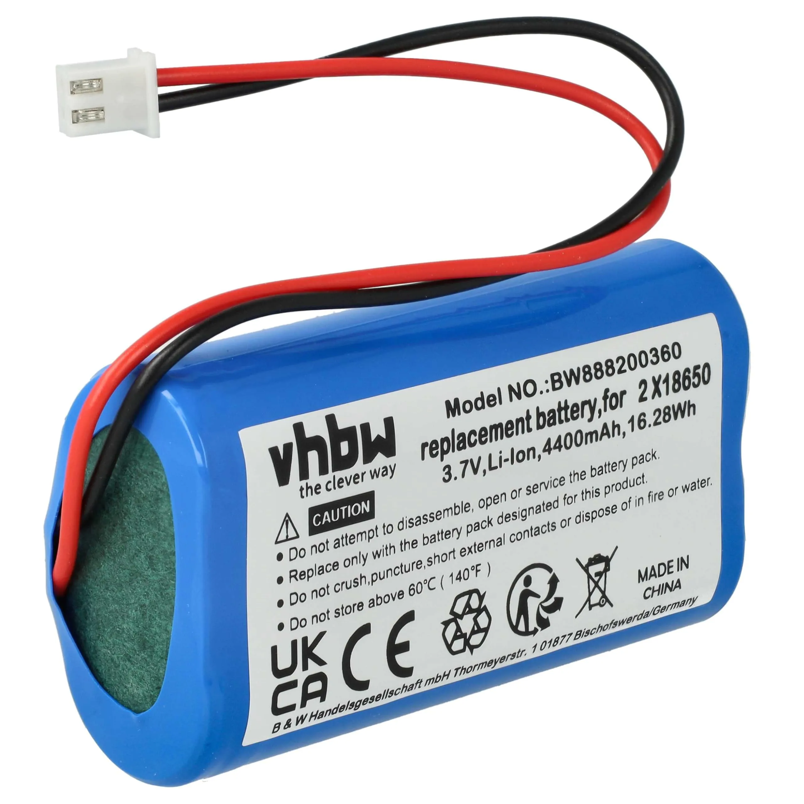 vhbw batteria compatibile con Zafferano Olivia Pro, Poldina, Poldina Pro lampada da tavolo, da comodino (4400mAh, 3,7V, Li-Ion)