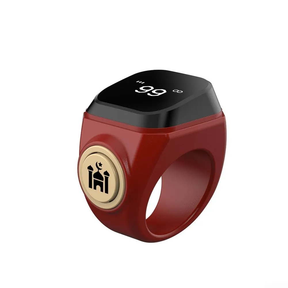 Smart - Anello contatore Tasbih ricaricabile da 18 mm, 20 mm, 22 mm, impermeabile, per preghiera Zikr con intervallo di conteggio 99999, per culto musulmano pratiche spirituali quotidiane (20 mm