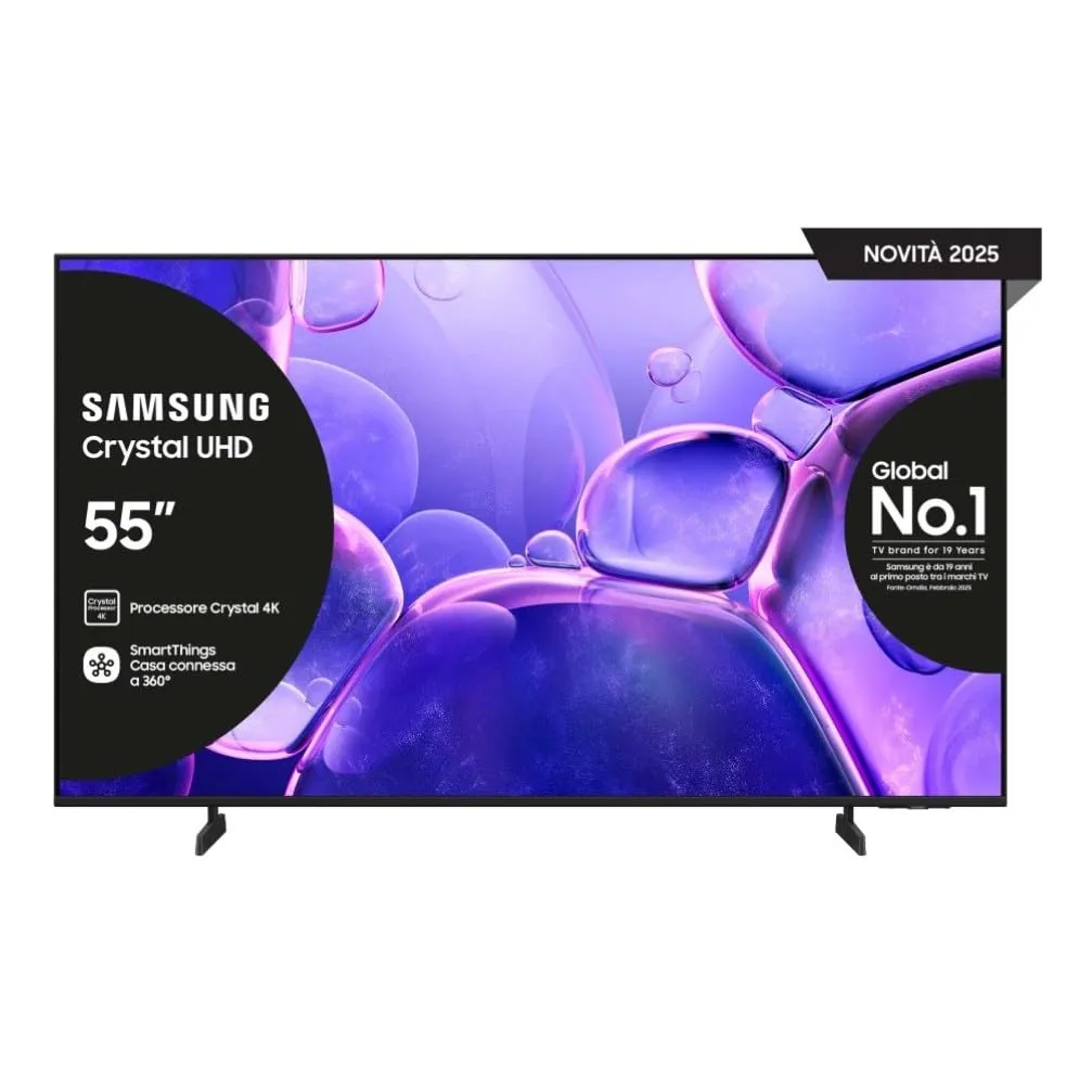 Samsung Smart TV 55'' UE55U8090FUXZT Crystal UHD 4K, Crystal 4K Processor, HDR, Smart Experience, OTS Lite & Adaptive Sound, Metal Stream Design, 2025