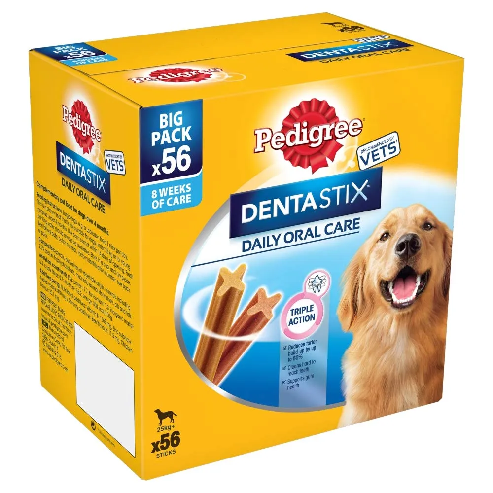 Pedigree Dentastix Daily Oral Care Dental Chews Cane Grande 56 Bastoncini 8 x 270g