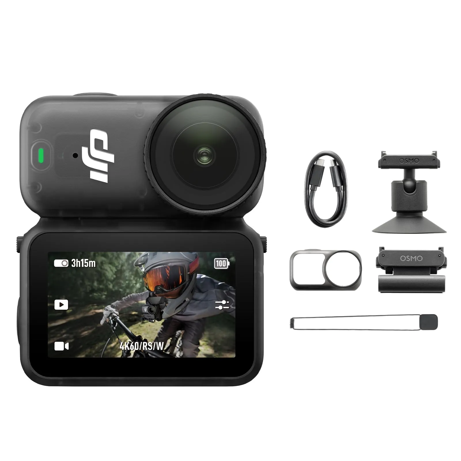 DJI Osmo Nano Combo Standard - Piccola fotocamera per vlog 4K/60fps con un sensore da 1/1,3″, video con ampio FOV di 143°, Registrazione di 200 minuti, Fotocamera magnetica POV (64 GB)