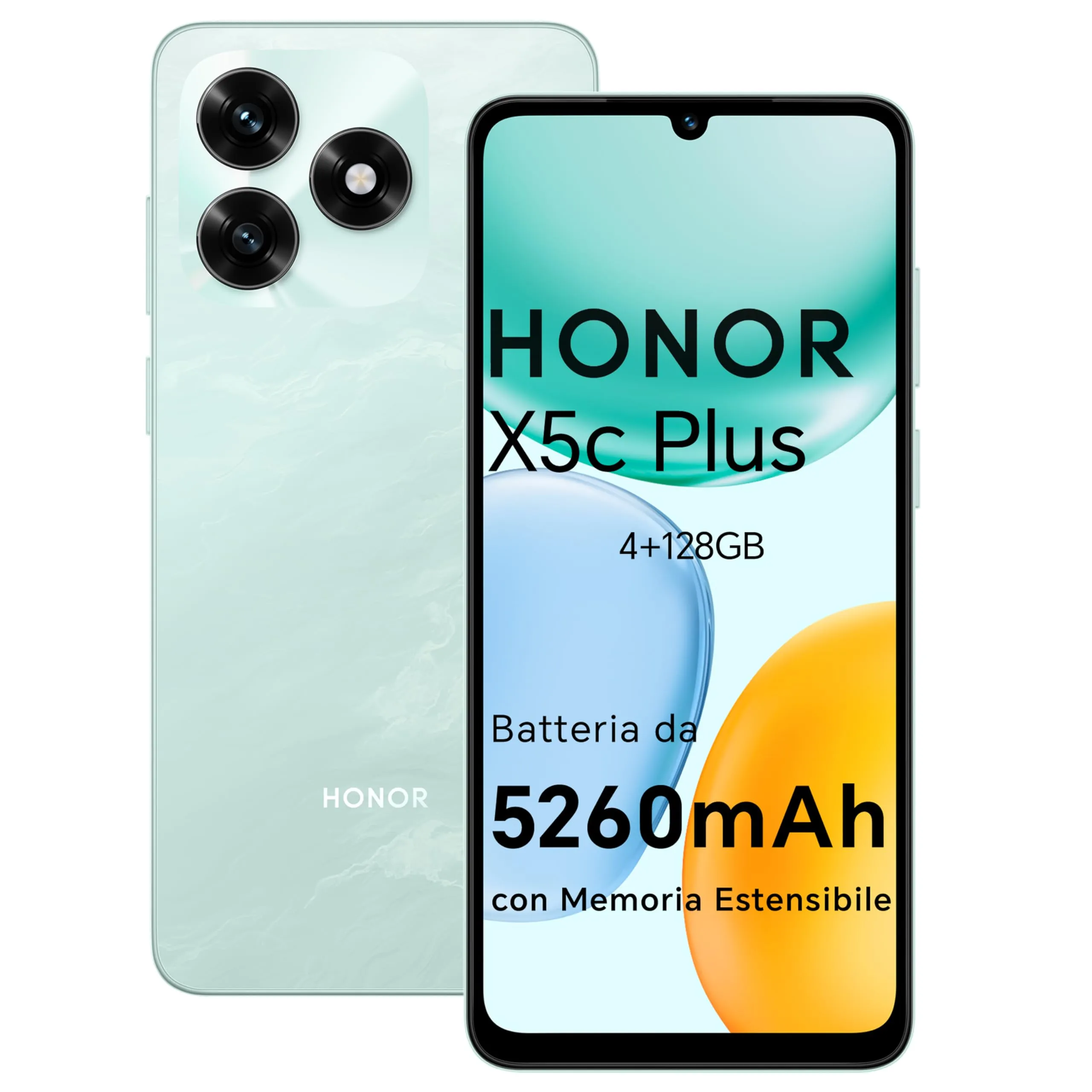 HONOR X5c Plus Smartphone, 4GB+128GB telefono con Display 6,74 pollici 90 Hz, 5260 mAh, Fotocamera 50+14MP, Octa-core cellulare impronta digitale e riconoscimento facciale, Android 15, Midnight Black