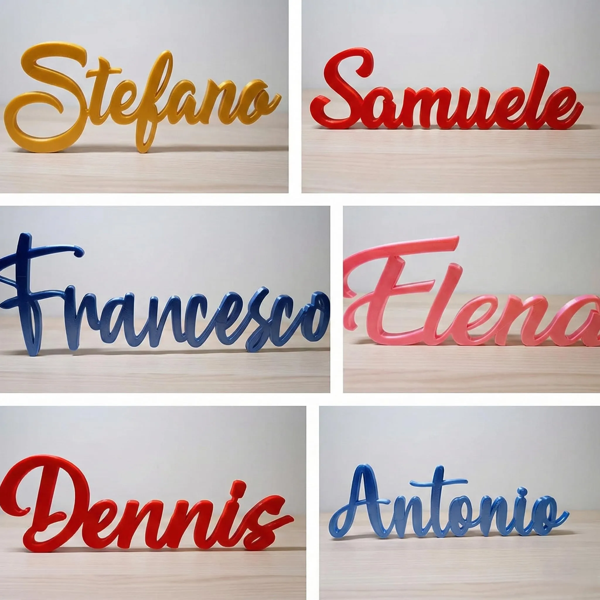 Nome Scritta decorativa personalizzata per cameretta e feste in plastica rigida