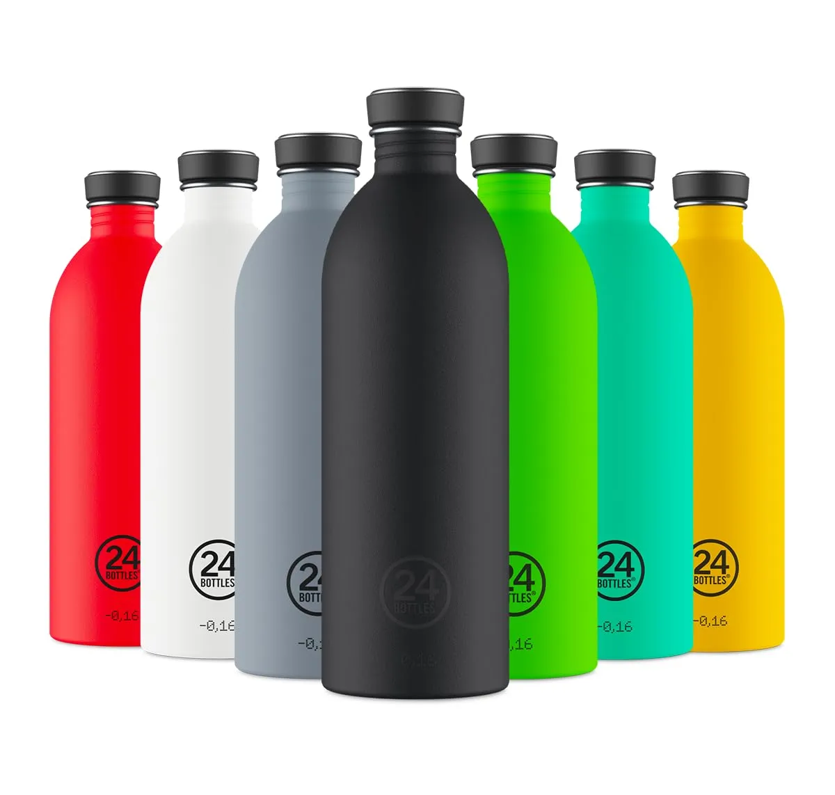 24Bottles Urban Bottle - Borraccia 1 Litro Acciaio Inox, Bottiglia con Tappo 100% Ermetico Ultraleggera, Borraccia Palestra senza BPA, Borracce Ecologiche Design Italiano [NON Termica], Tuxedo Black