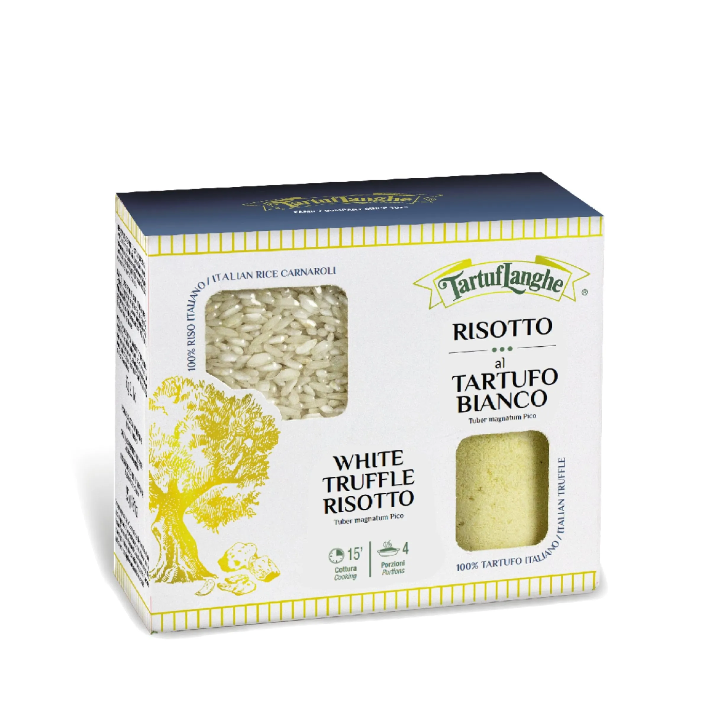 Tartuflanghe - Risotto al Tartufo Bianco - 250 g di Riso Carnaroli e 60 g di Condimento al Tartufo