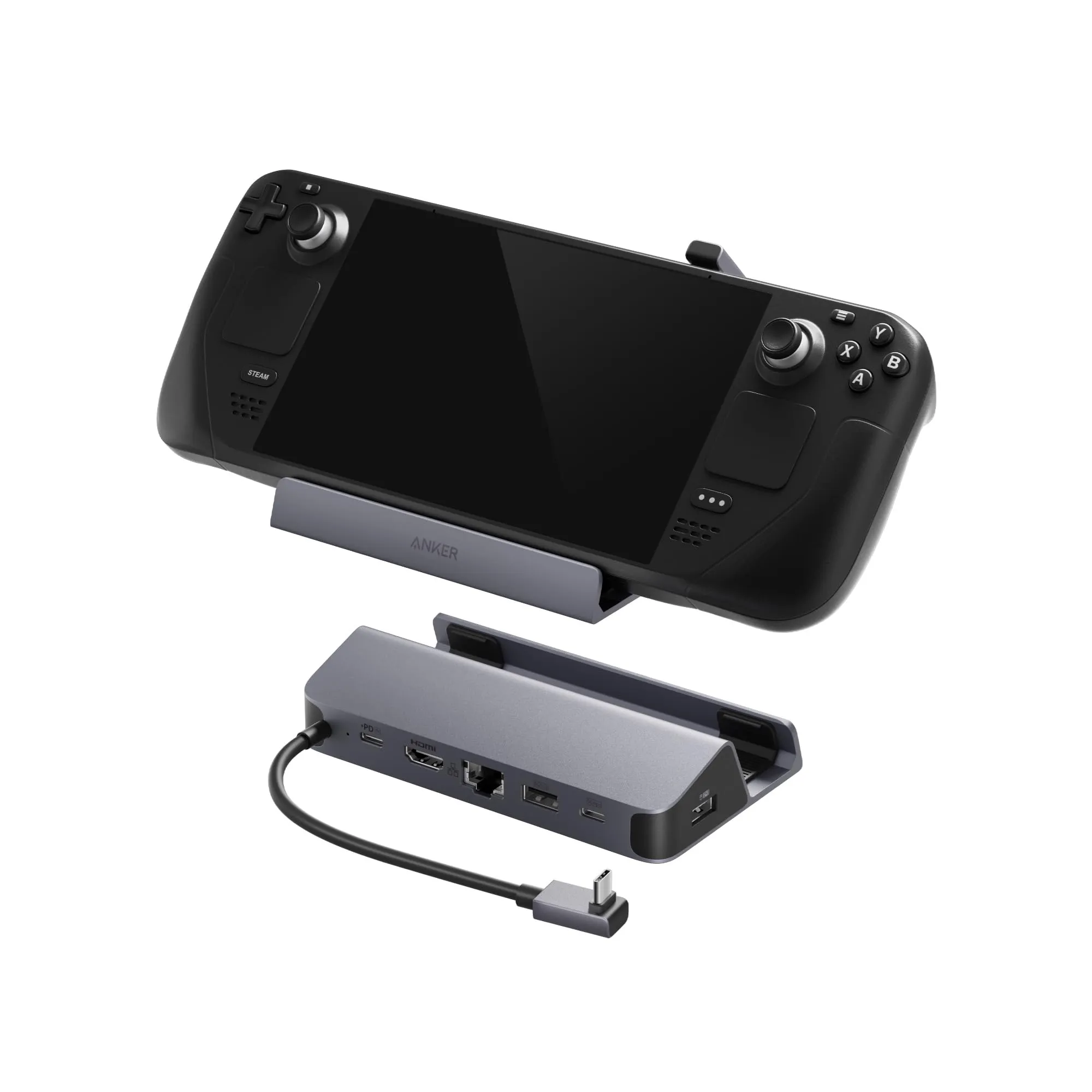Docking Station per Steam Deck/ROG Ally 6-in-1 di Anker, hub USB-C con HDMI 4K@60Hz, Ethernet 1Gbps, 2 porte USB-A e 1 USB-C, ricarica rapida 100W