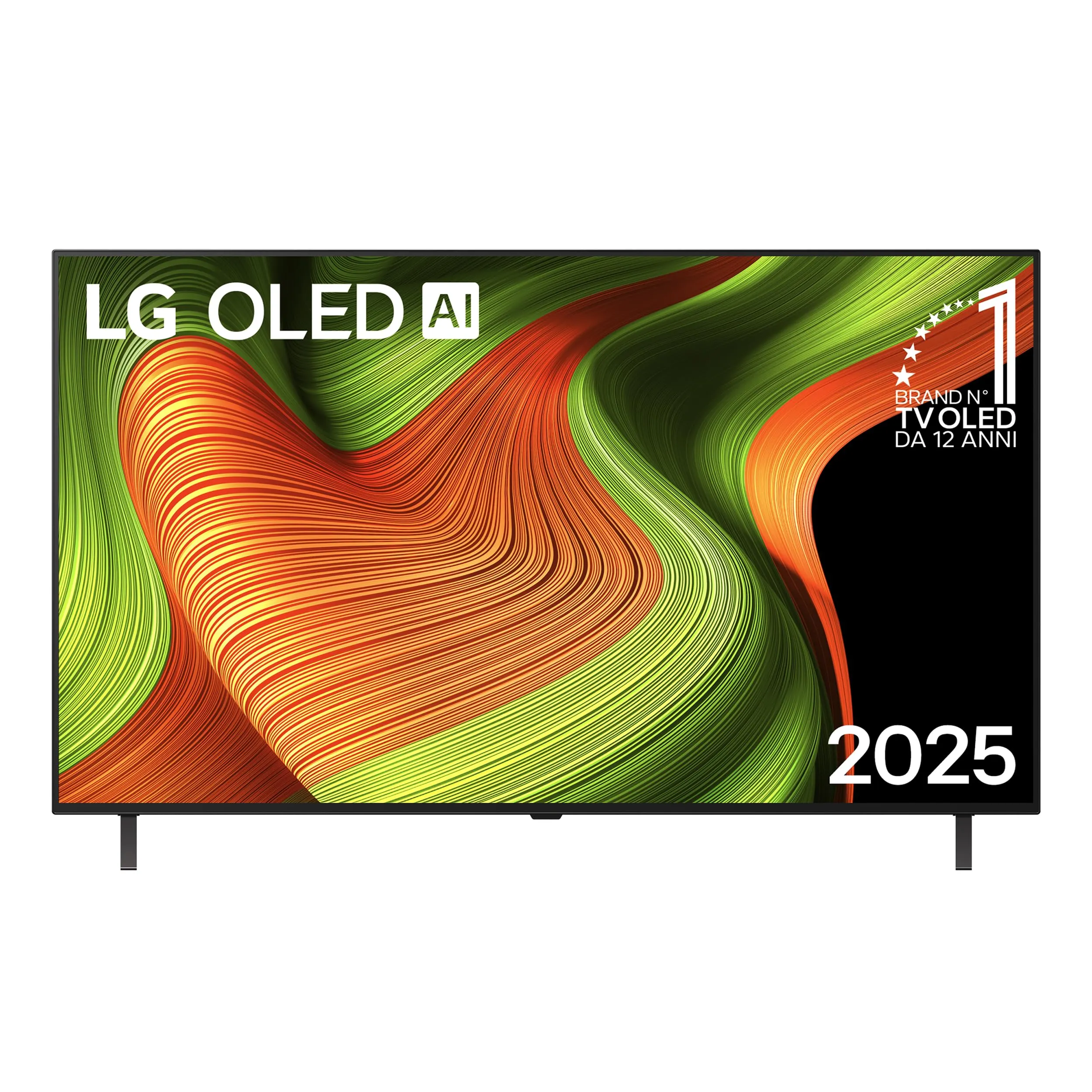 LG OLED AI B5 TV 55 pollici, Smart TV 4K, Processore α8 Gen2, webOS con AI, Dolby Vision e Atmos, Gaming con VRR, GSYNC e FreeSync 4K@120Hz, 4 HDMI 2.1, Alexa, OLED55B56LA 2025