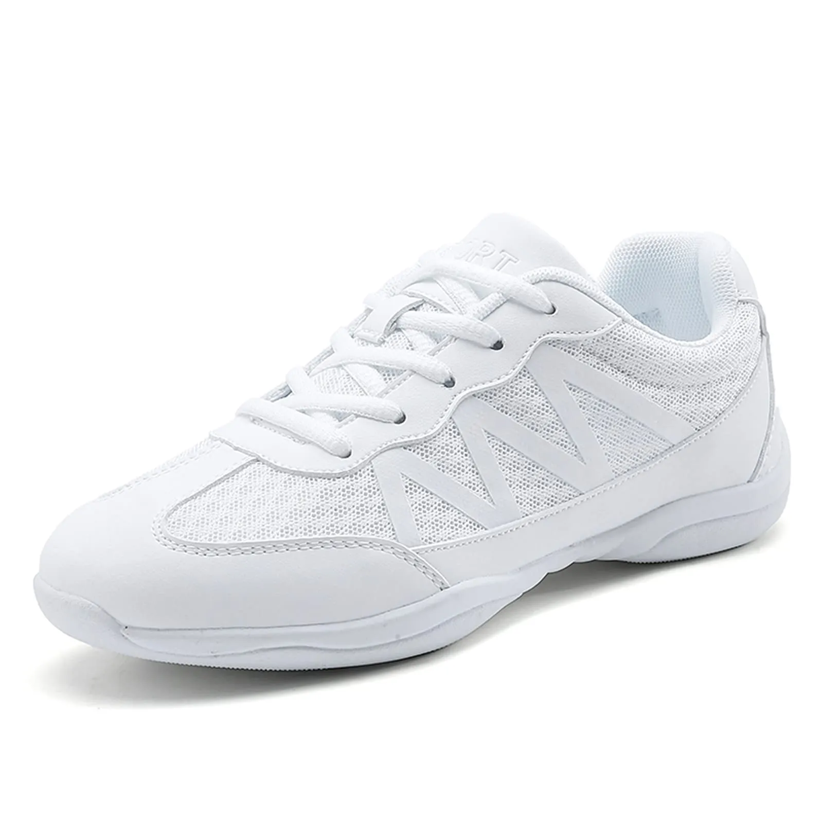 Scarpe da Ballo da Donna Cheer Ragazze Bianco Traspirante Leggero Cheerleading Scarpe da Competizione Athletic Sport Training Sneakers, Bianco,EU37