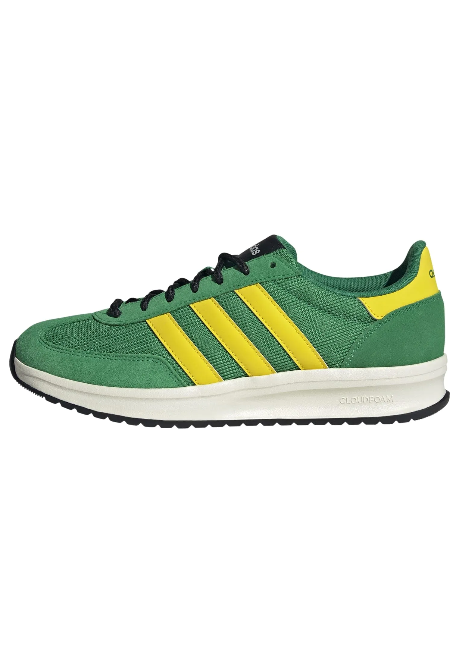 Adidas Uomo Run 70S 2.0 Shoes, Green/Yellow/off White, 43 1/3 EU